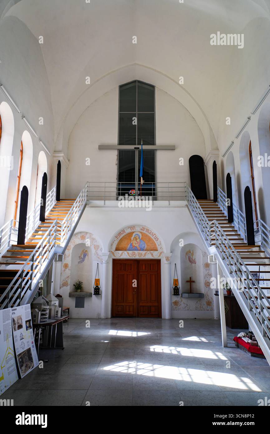 Interno della cattedrale di Alessandro a Narva, Estonia Foto Stock