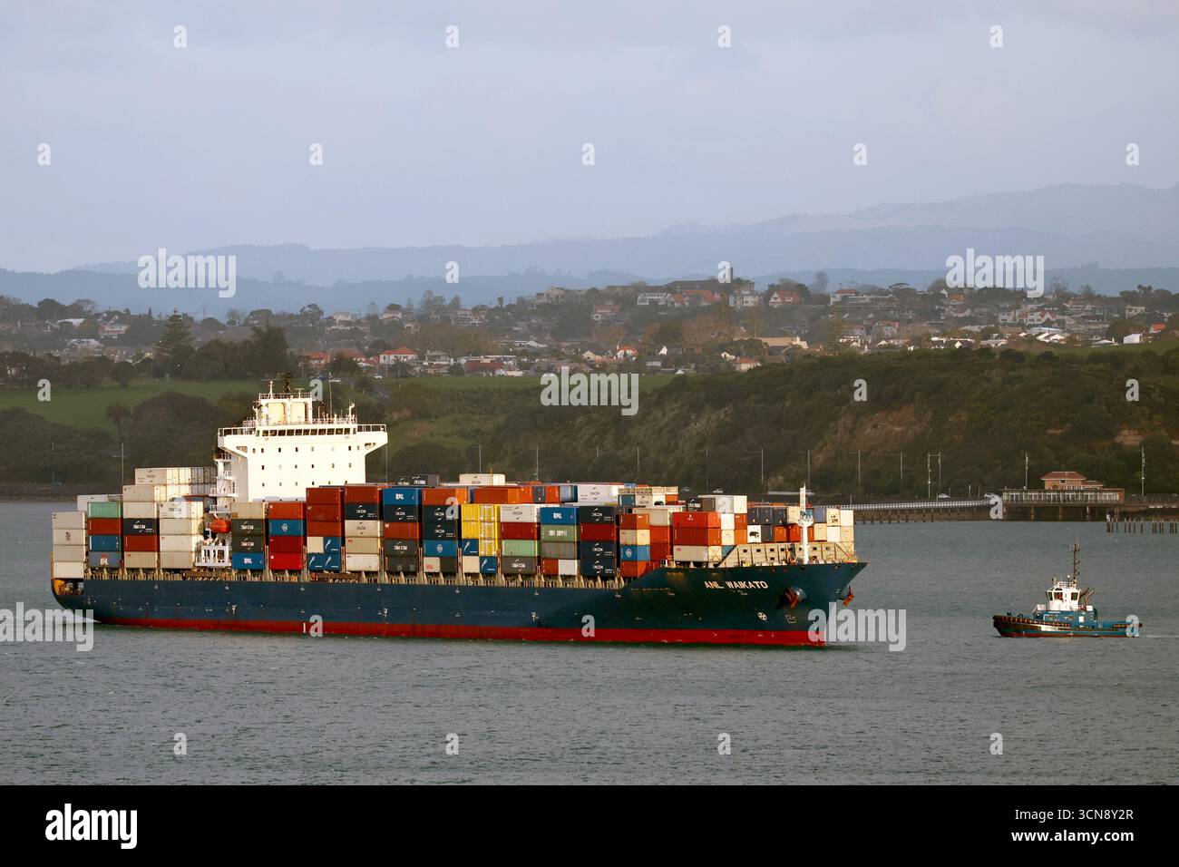 La nave ANL WAIKATO (IMO 9431824, MMSI 636091766) è una nave portacontainer costruita nel 2010 (15 anni) e attualmente battente bandiera della Liberia. Foto Stock