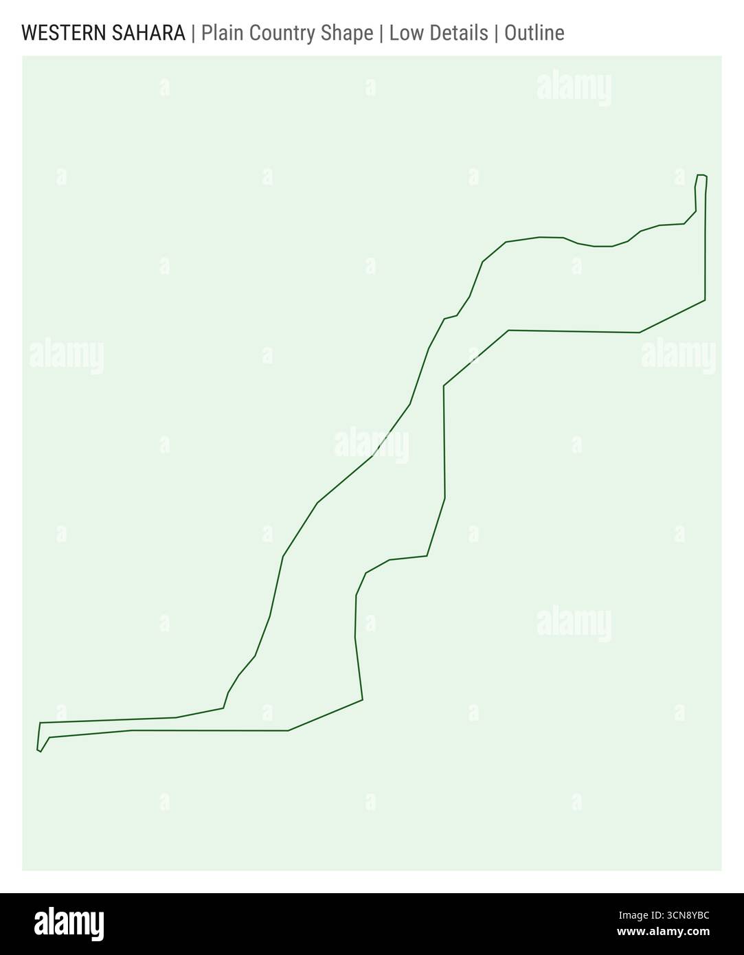Mappa di campagna della pianura del Sahara occidentale. Dettagli bassi. Stile contorno. Forma del Sahara occidentale. Illustrazione vettoriale. Illustrazione Vettoriale