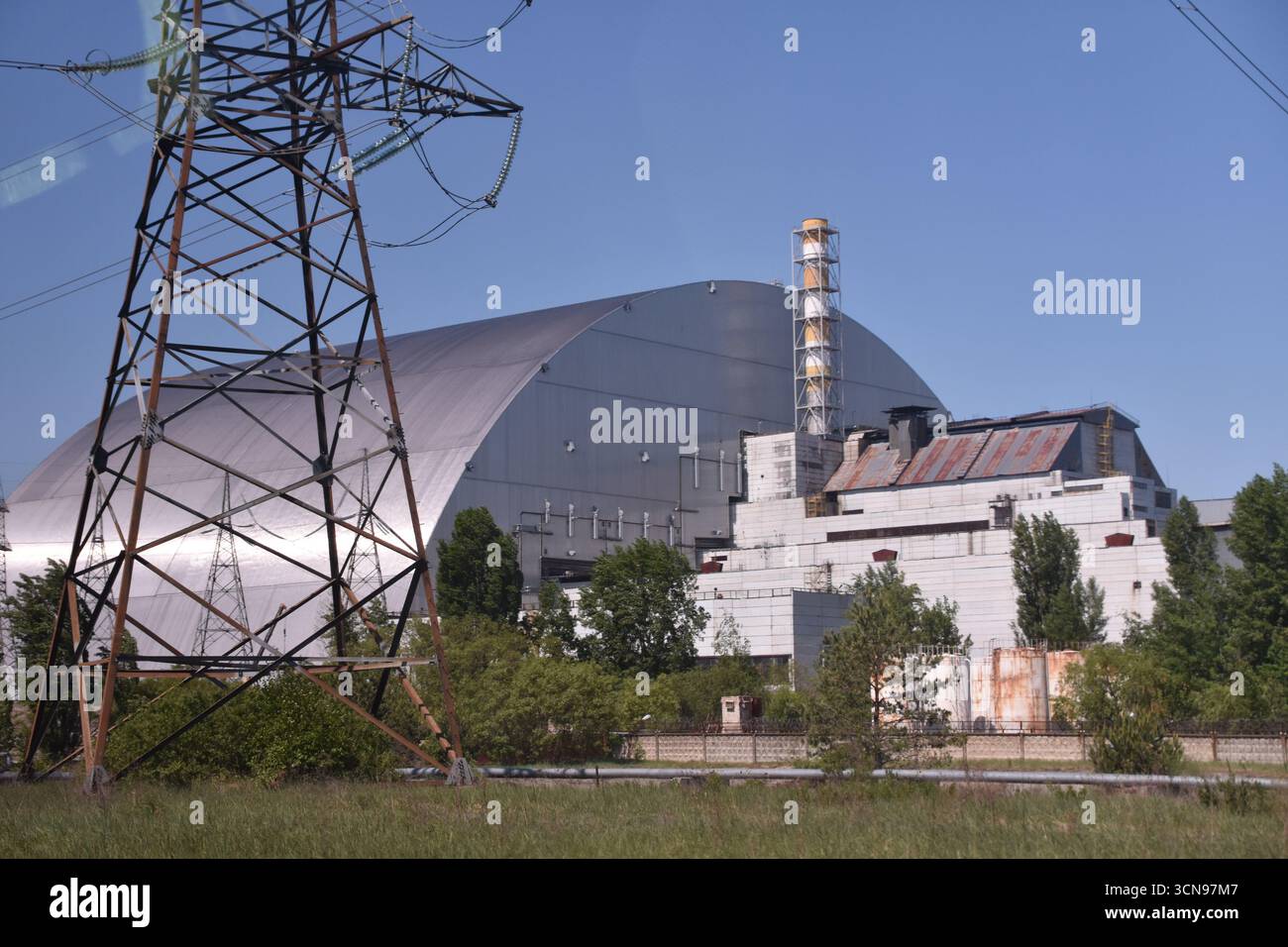 Reattore numero 4 della centrale nucleare di Chernobyl Foto Stock