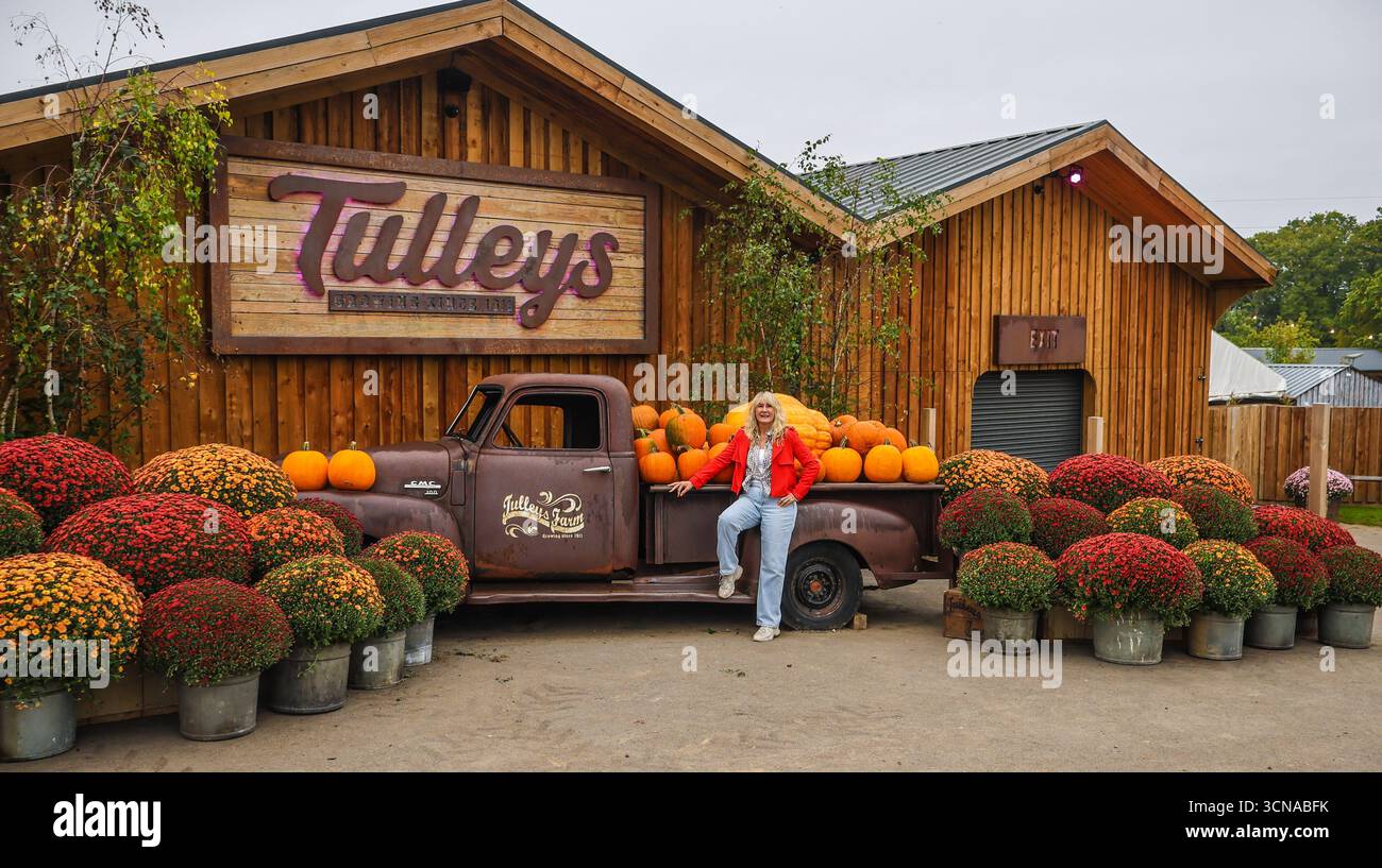 Tulleys Farm West Sussex Inghilterra 20 set 2025 il festival stagionale della zucca prende il via oggi, con campi pieni di zucche e opportunità fotografiche.20 set 2025 fine ottobre Paul Quezada Neiman/Alamy Live News Foto Stock
