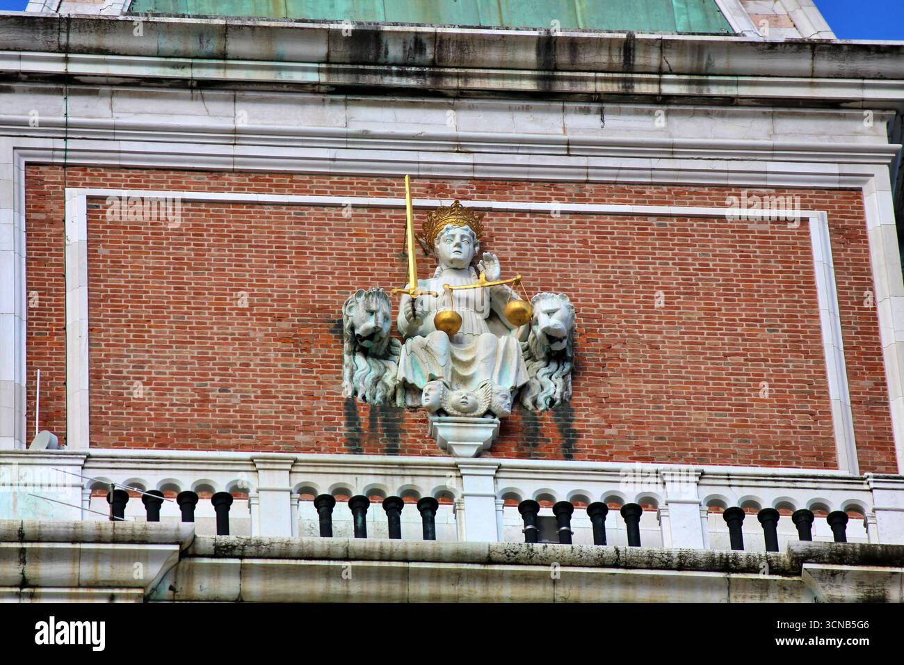 Facciata del Campanile di San Marco a Venezia, Italia Foto Stock