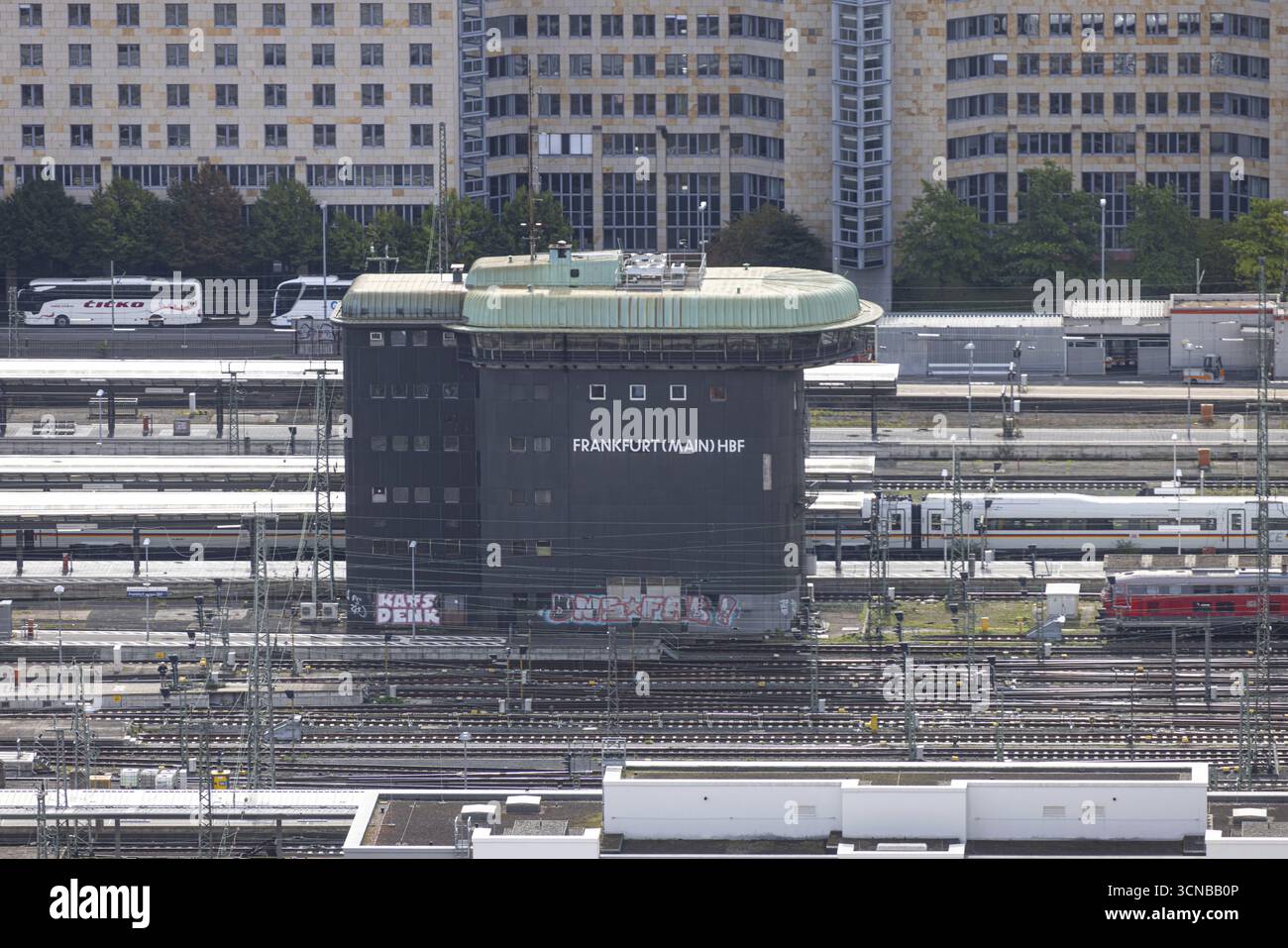 La stazione centrale di Francoforte è uno dei principali nodi di trasporto della metropoli principale, Francoforte sul meno, Assia, Germania Foto Stock