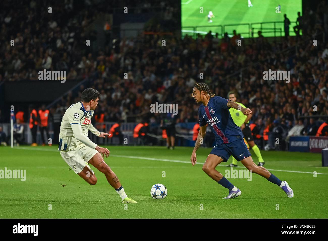 La partita di UEFA Champions League tra il Paris St Germain (PSG) e l'Atalanta Bergamo al Parc des Princes il 17 settembre 2025. - 17/09/2025 - Francia / Ile-de-France (regione) / Parigi - Julien Mattia / le Pictorium Foto Stock