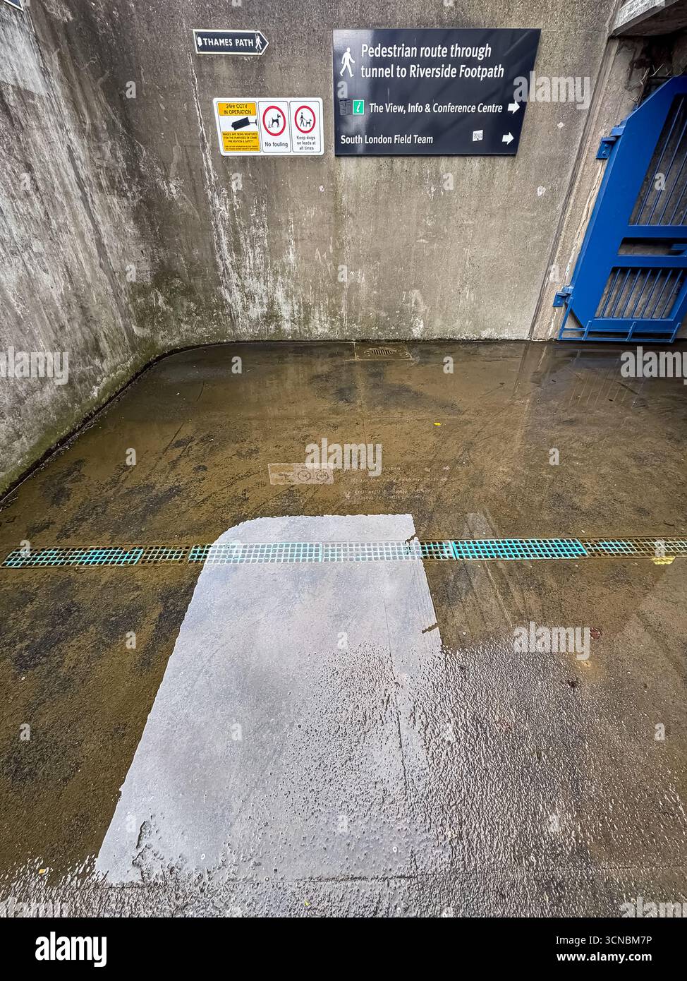 La Barriera del Tamigi oltre il Tamigi, Londra - Immagine stock catturata con smartphone