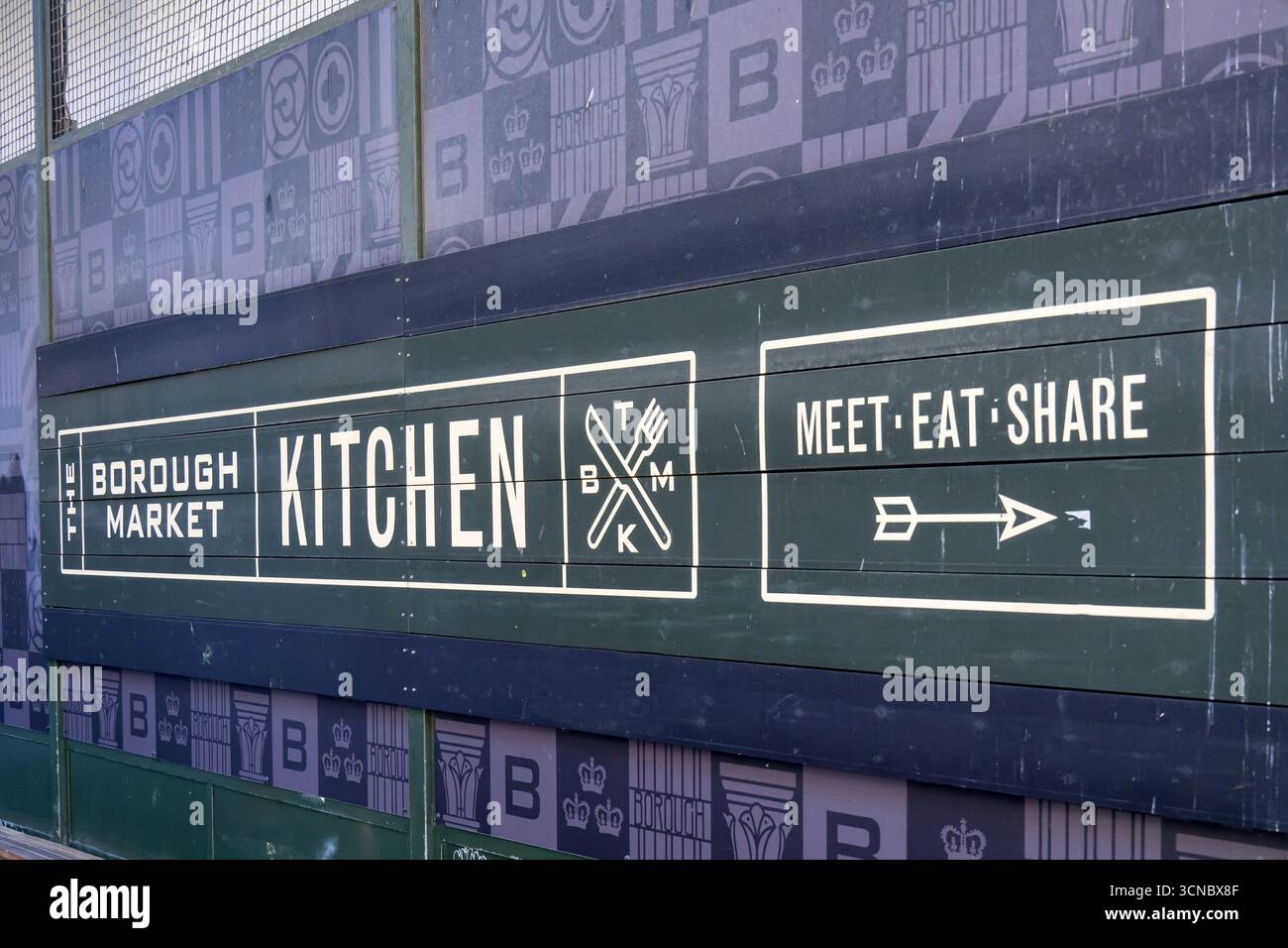 Londra, Regno Unito. Borough Market, Southwark, firma per la cucina Foto Stock