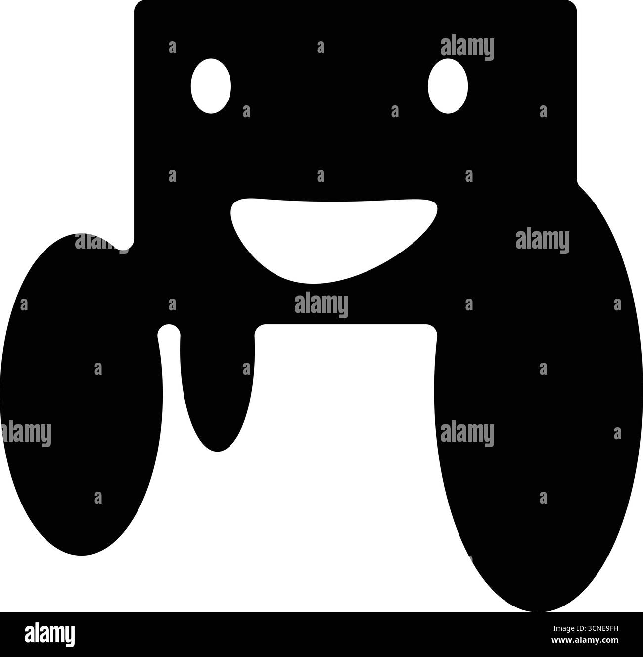 Simpatico personaggio fantasma con Happy Face – divertente Halloween Clipart Illustrazione Vettoriale