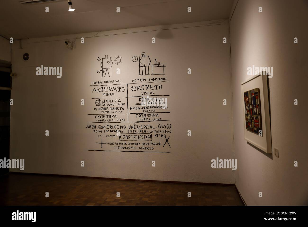 Dipinto di Joaquín Torres García, l'artista moderno più influente dell'Uruguay, esposto al Museo Torres García di Ciudad Vieja. Foto Stock