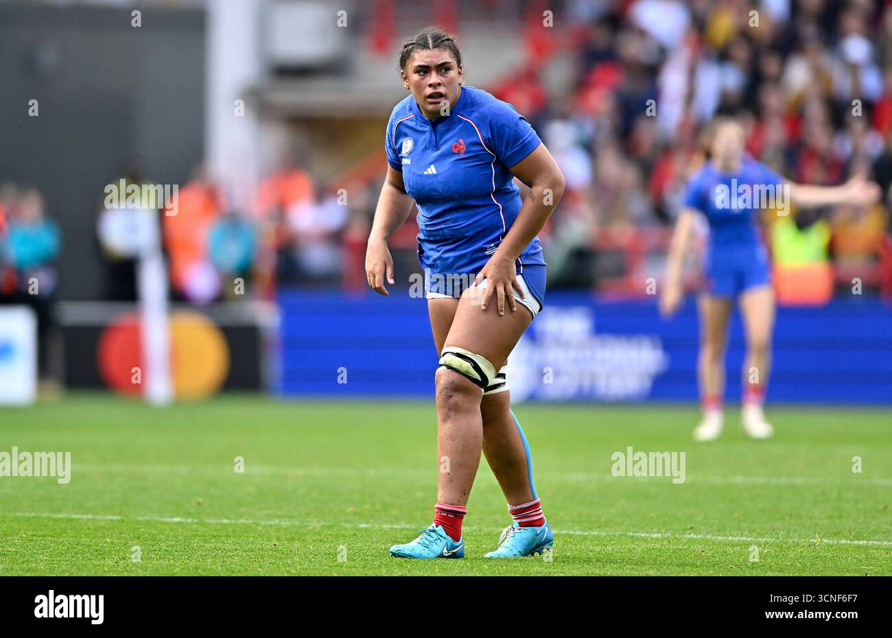 Bristol, Regno Unito. 20 settembre 2025. Coppa del mondo di rugby femminile 2025. Francia V Inghilterra. Ashton Gate Stadium. Bristol. HiNA Ikahehegi (Francia) durante la partita di rugby semifinale 2 della Coppa del mondo di rugby femminile Francia V Inghilterra. Crediti: Sport in foto/Alamy Live News Foto Stock