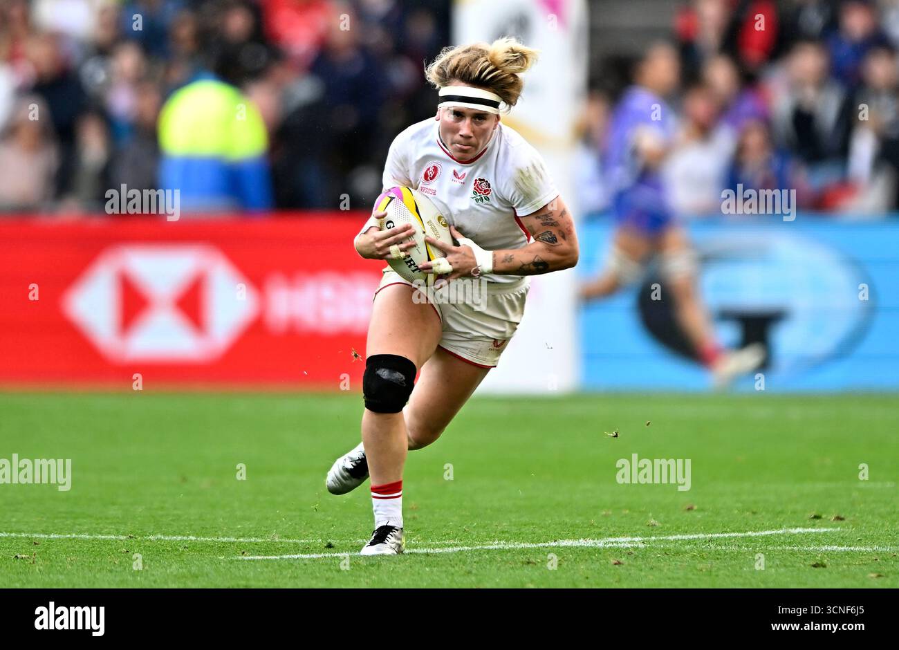 Bristol, Regno Unito. 20 settembre 2025. Coppa del mondo di rugby femminile 2025. Francia V Inghilterra. Ashton Gate Stadium. Bristol. Megan Jones (Inghilterra) durante la partita di rugby semifinale 2 della Coppa del mondo di rugby femminile Francia-Inghilterra. Crediti: Sport in foto/Alamy Live News Foto Stock