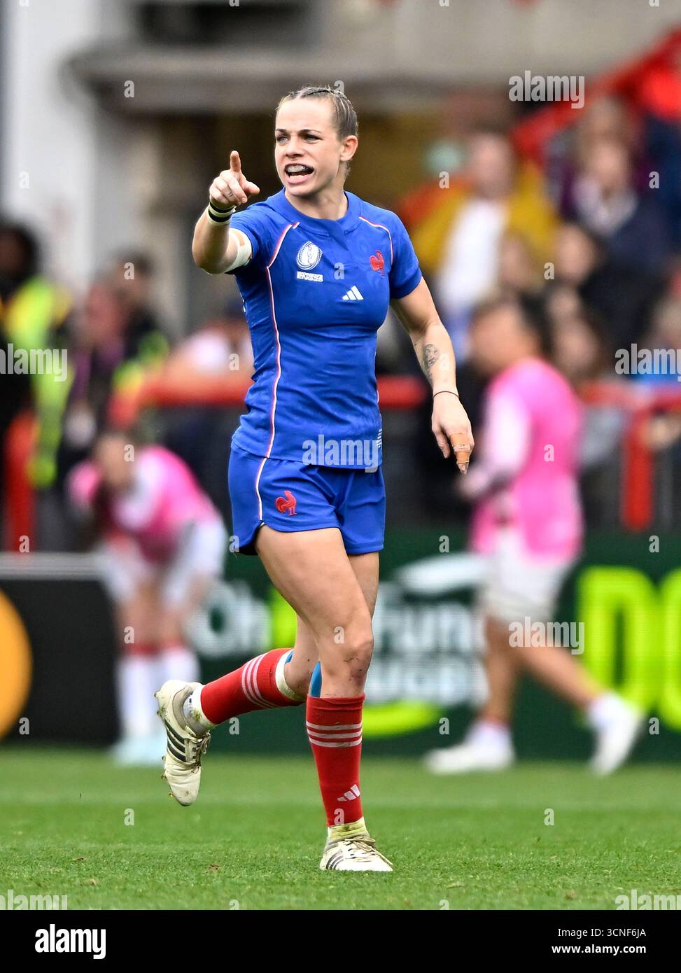 Bristol, Regno Unito. 20 settembre 2025. Coppa del mondo di rugby femminile 2025. Francia V Inghilterra. Ashton Gate Stadium. Bristol. Marine Menager (Francia) durante la partita di rugby semifinale 2 della Coppa del mondo di rugby femminile Francia V Inghilterra. Crediti: Sport in foto/Alamy Live News Foto Stock