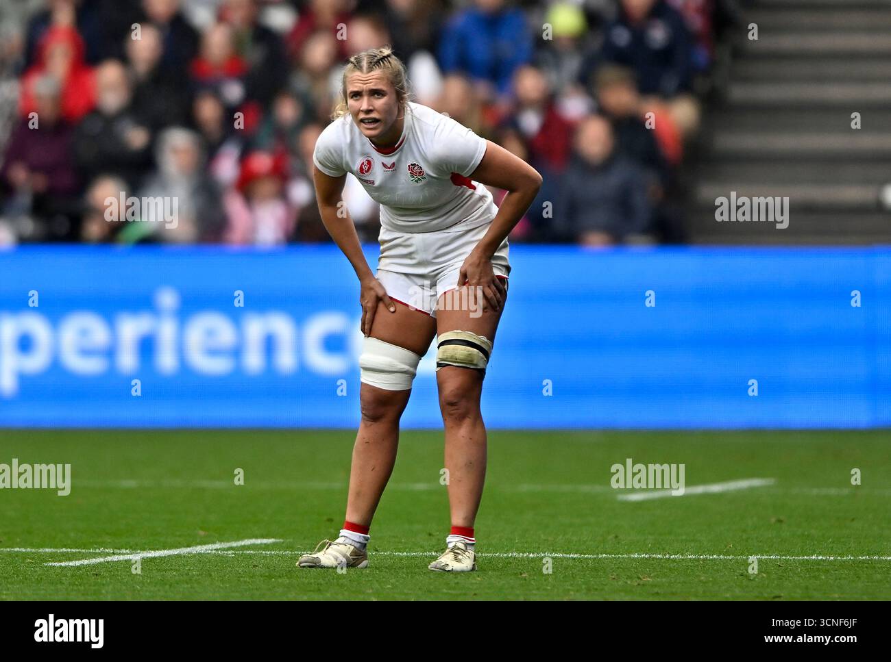 Bristol, Regno Unito. 20 settembre 2025. Coppa del mondo di rugby femminile 2025. Francia V Inghilterra. Ashton Gate Stadium. Bristol. Zoe Aldcroft (Inghilterra) durante la partita di rugby semifinale 2 della Coppa del mondo di rugby femminile Francia-Inghilterra. Crediti: Sport in foto/Alamy Live News Foto Stock