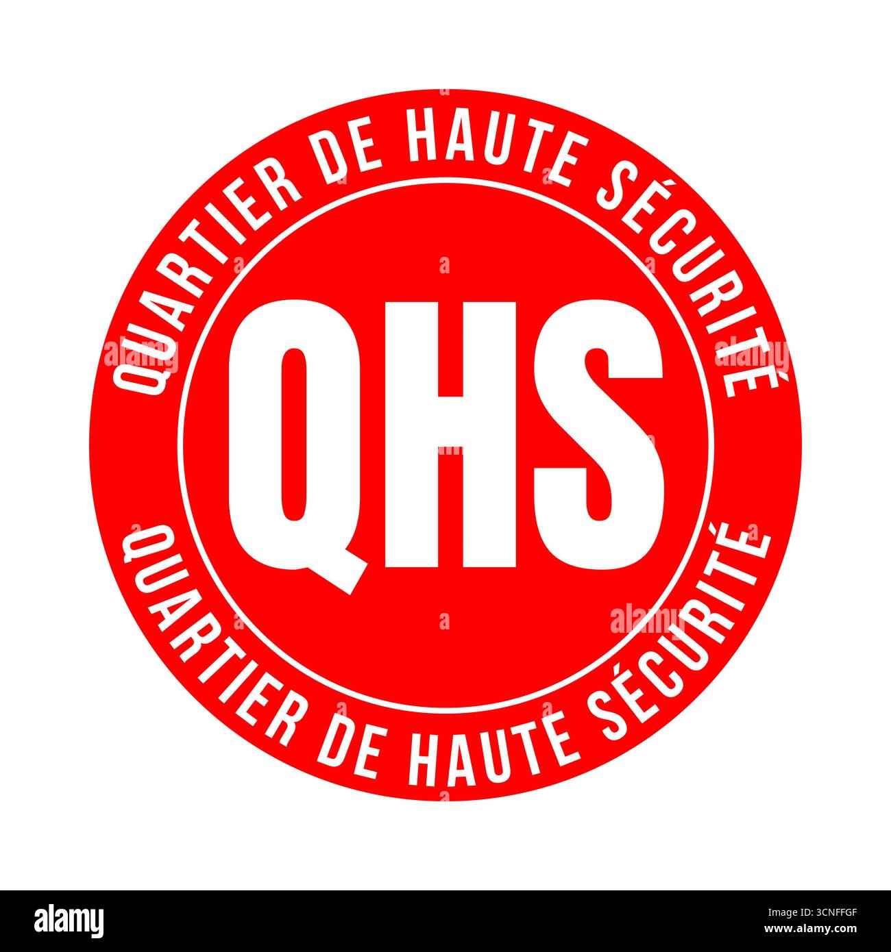 Ala di alta sicurezza chiamata QHS quartier de haute sécurité in lingua francese Foto Stock