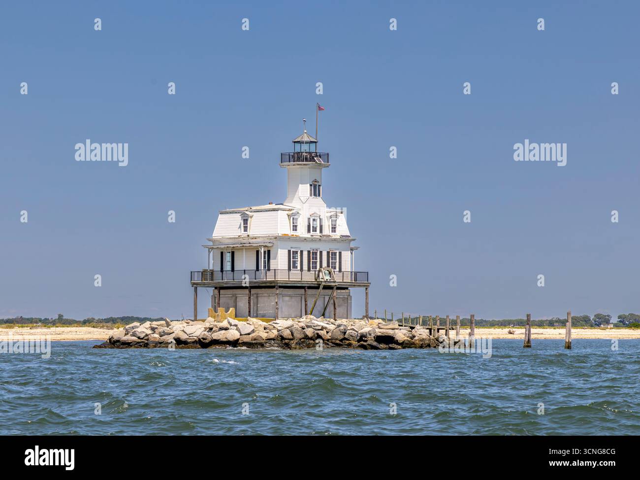 insetti luce casa dall'acqua Foto Stock