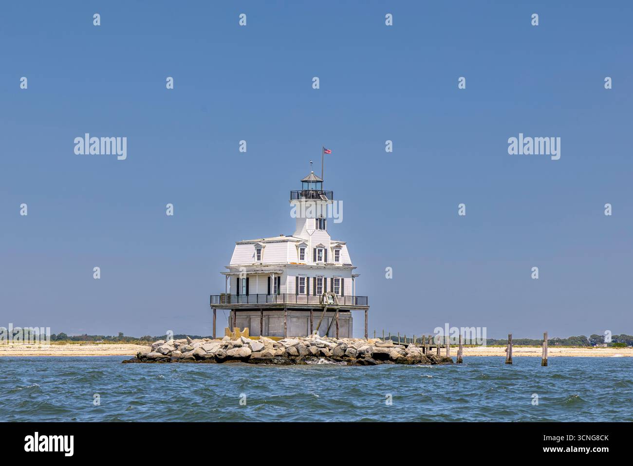 insetti luce casa dall'acqua Foto Stock