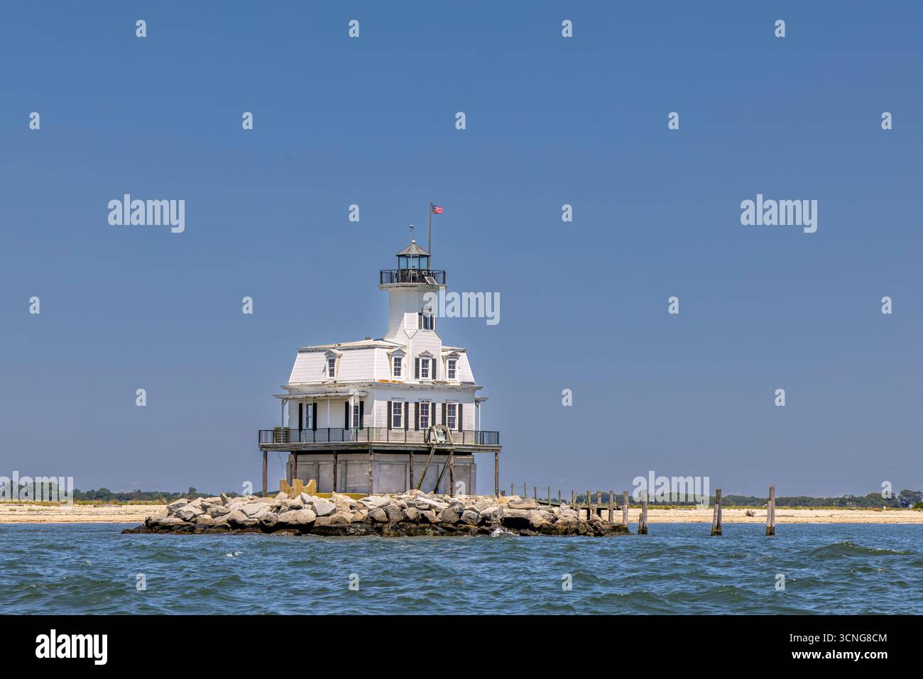 insetti luce casa dall'acqua Foto Stock