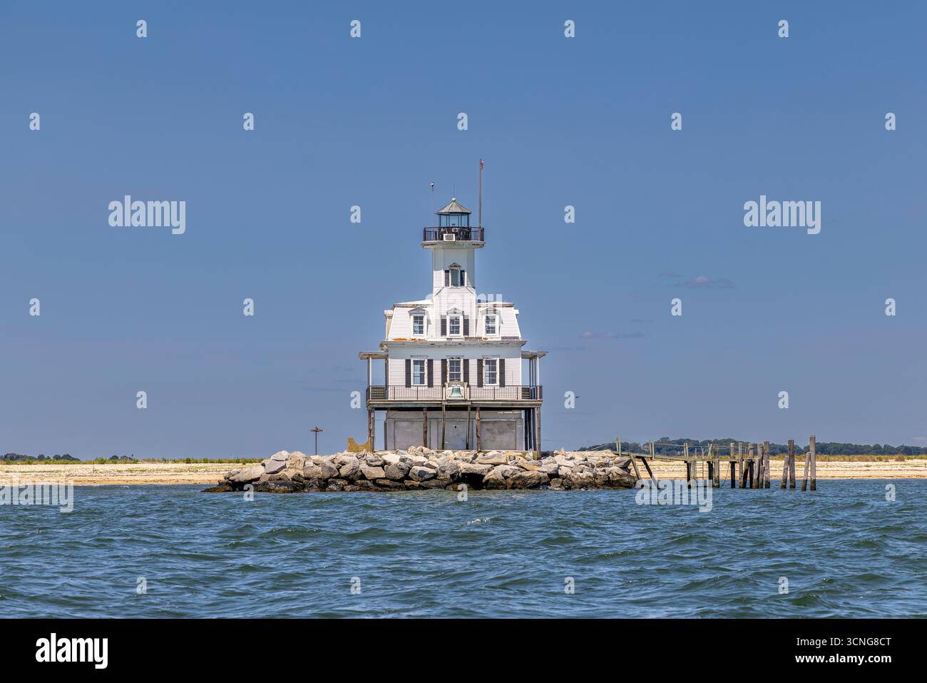 insetti luce casa dall'acqua Foto Stock