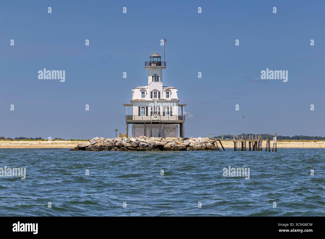 insetti luce casa dall'acqua Foto Stock