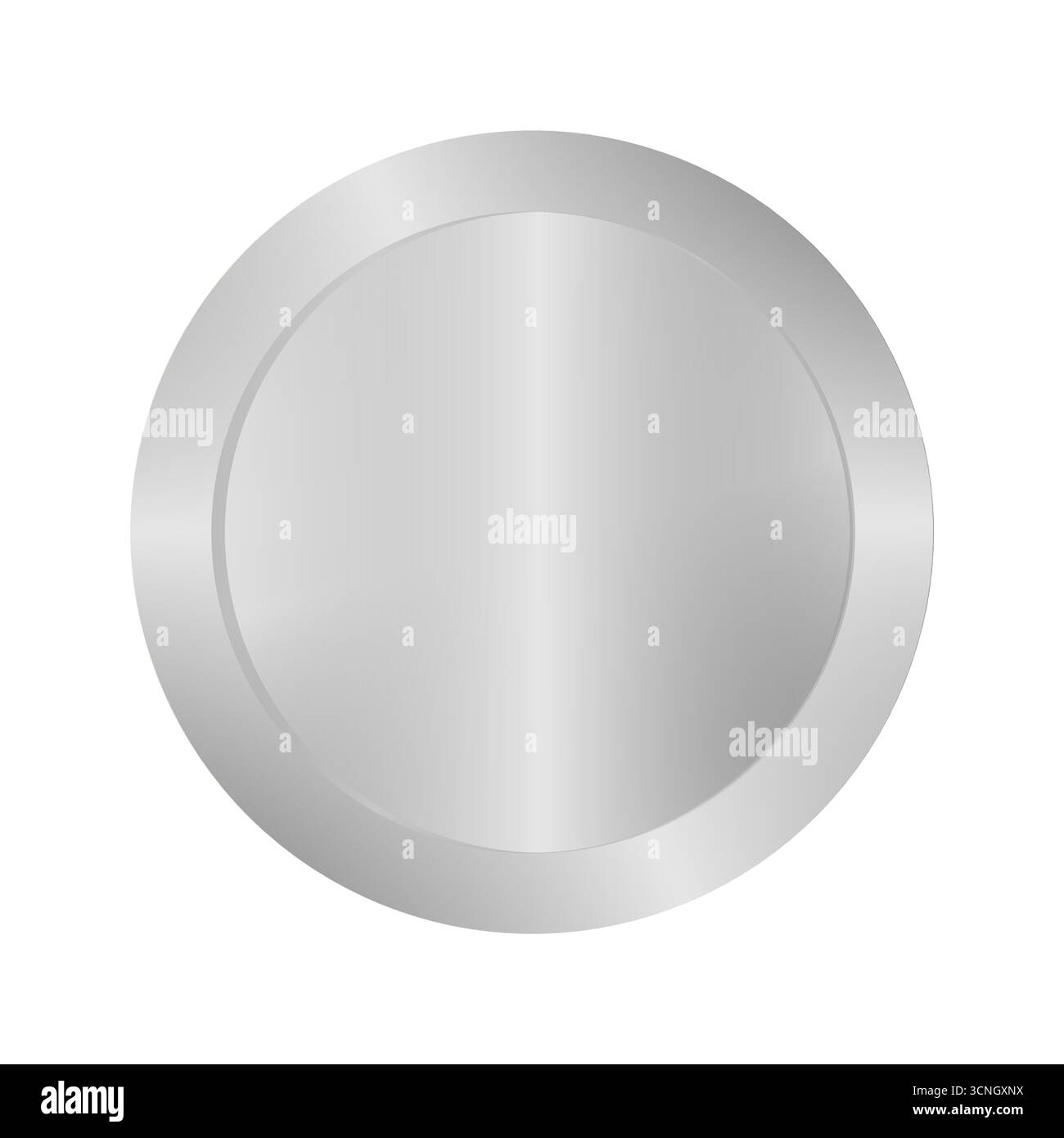Moneta. Moneta da dollaro d'argento. Illustrazione vettoriale isolata su sfondo bianco. Illustrazione Vettoriale