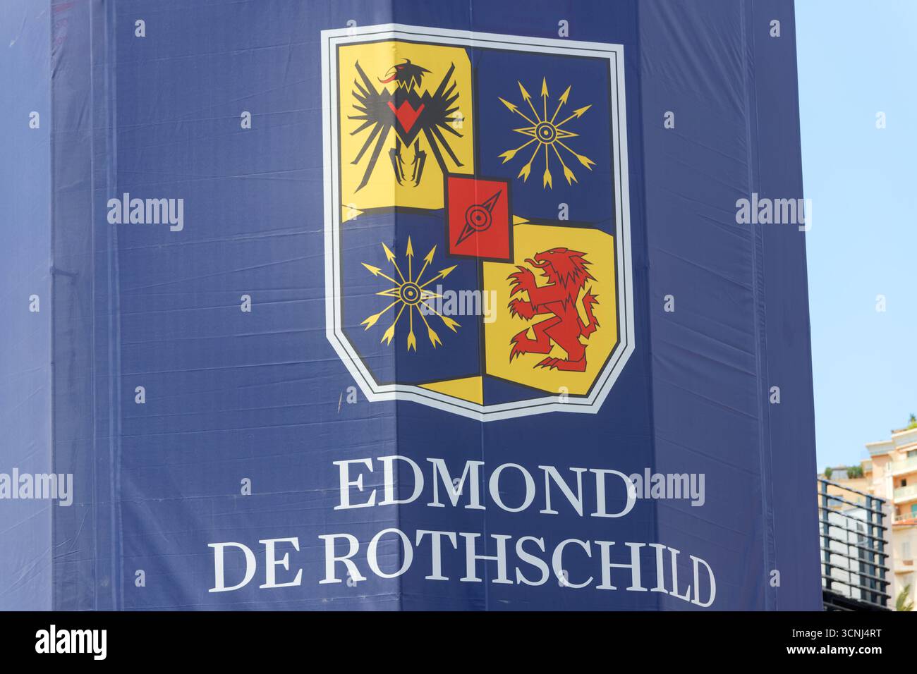 Monaco, Monte Carlo-26 luglio 2025: Logo della banca Edmond De Rothschild. È un istituto finanziario specializzato in private banking e asset Foto Stock