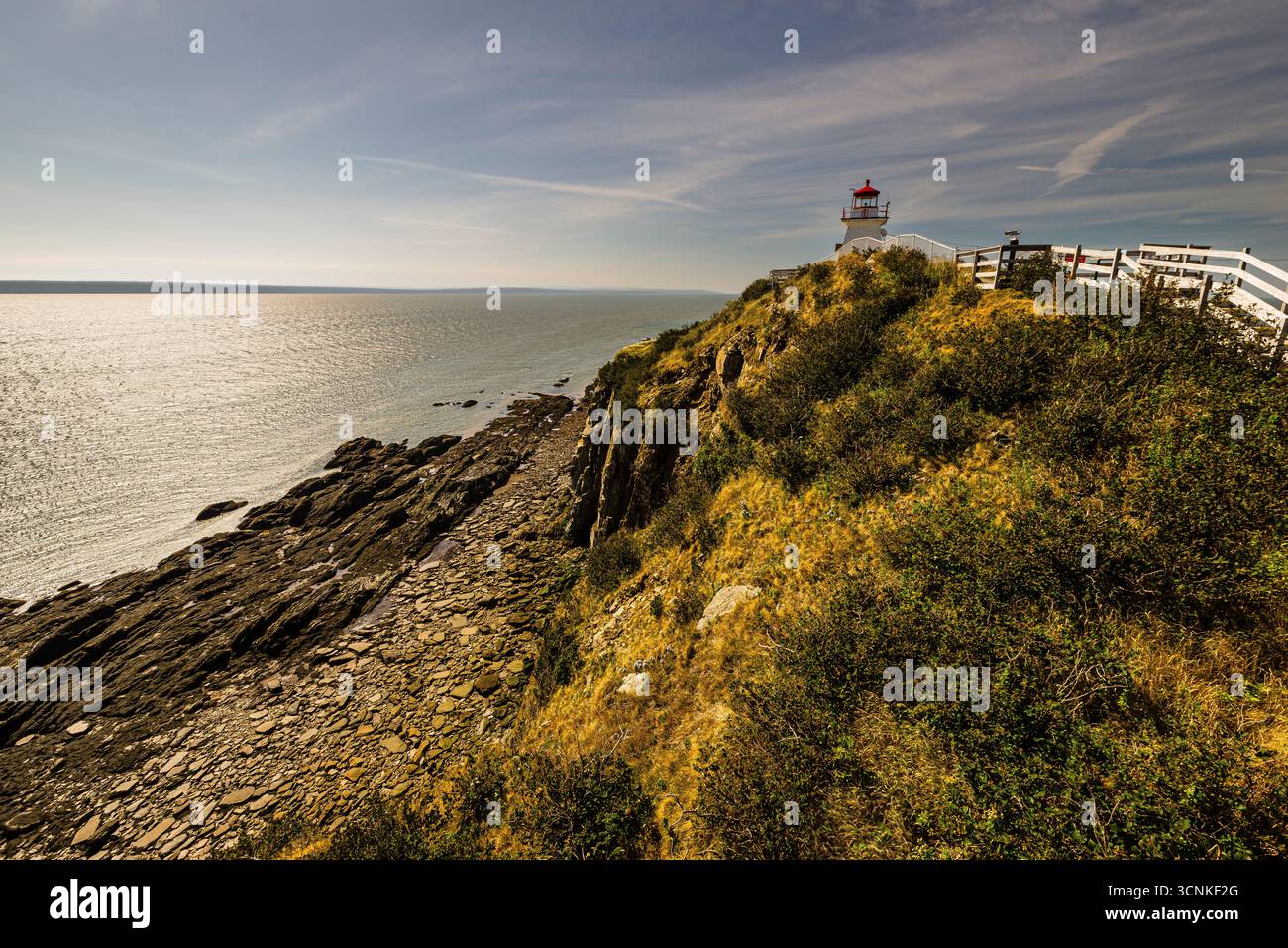 Cape imbestialire Lighthouse  Waterside, New Brunswick, CA Foto Stock