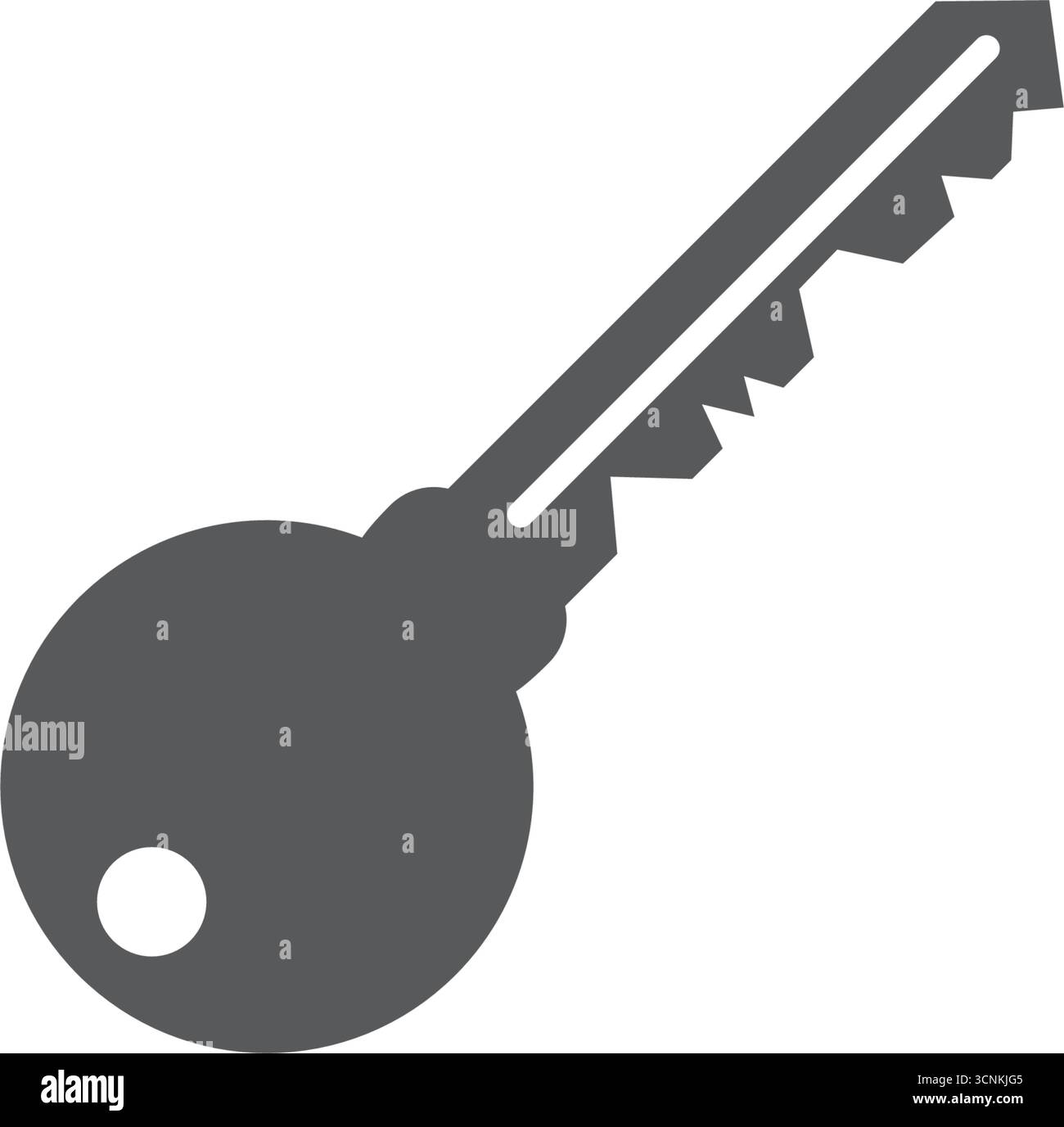 Icona del vettore chiave. Icona della chiave di apertura della casa. Tasto dall'icona di blocco. Icona chiave - simbolo di protezione delle informazioni Illustrazione Vettoriale