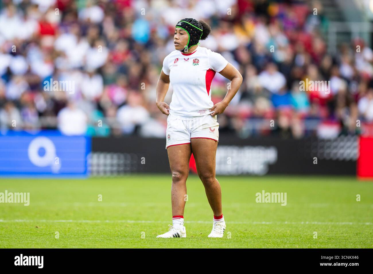 Sadia Kabeya, Inghilterra, durante la Women'S Rugby World Cup 2025, semifinale di rugby a 15 tra Francia e Inghilterra il 20 settembre 2025 all'Ashton Gate di Bristol, Inghilterra Foto Stock