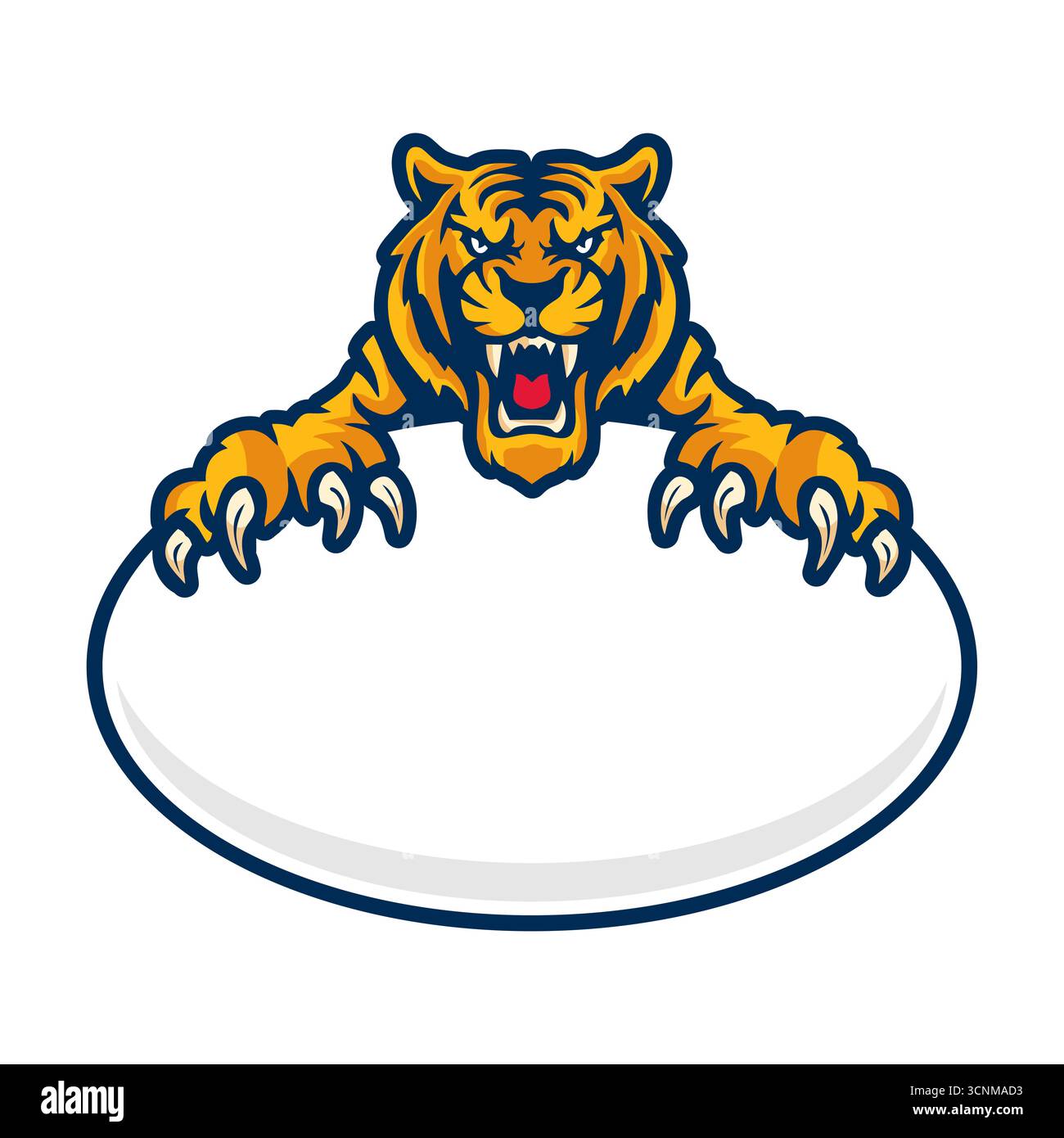 Tiger afferrare lo striscione vuoto Foto Stock