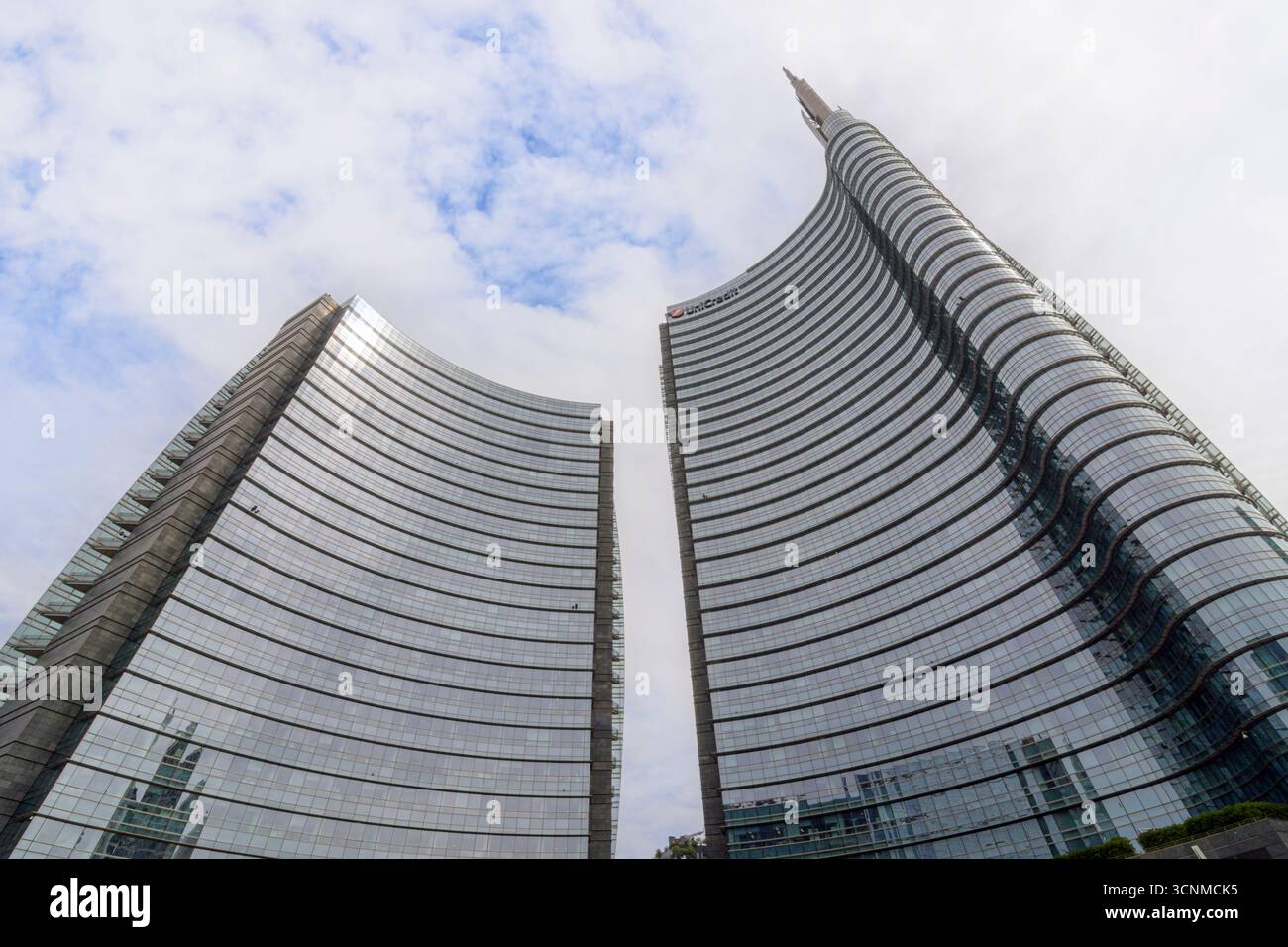 Gli edifici ecosostenibili della Torre UniCredit nel progetto porta nuova, Milano, Italia Foto Stock