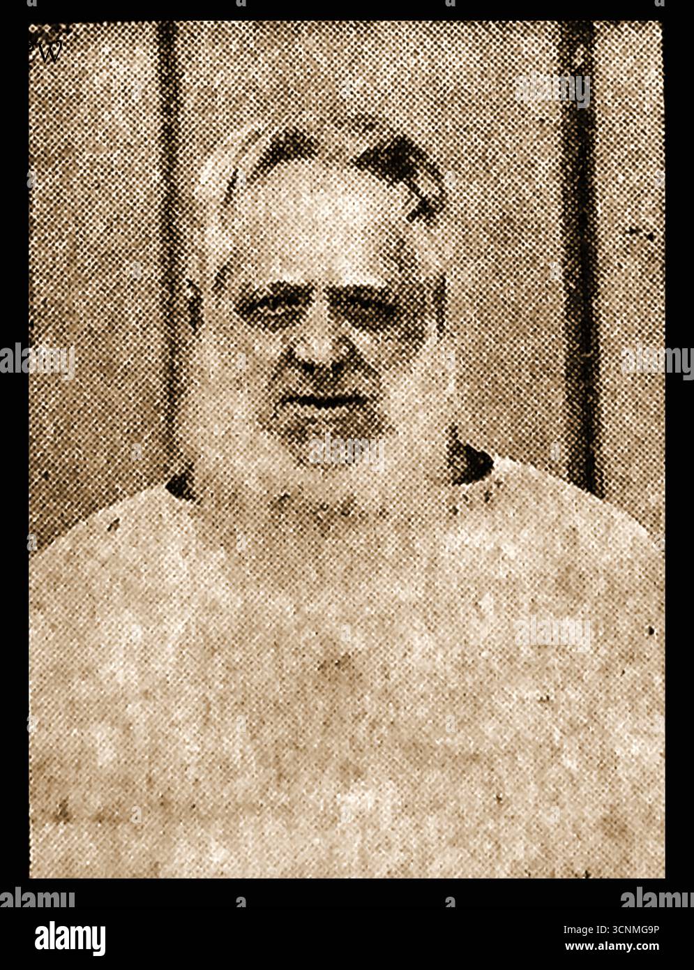 Un ritratto del 1908 di William Sherman, l'ultimo di una continuazione di 300 anni dei membri della famiglia che hanno servito come coristi a 'Dedha' (Dedham Essex ?) Chiesa Foto Stock