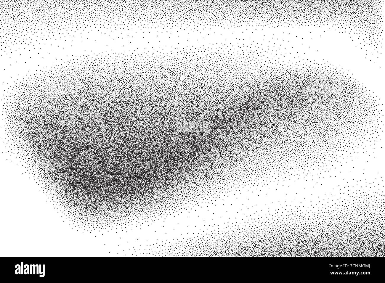 Sfumatura pattern punti onda di disturbo. Sfondo con grana stipata. Grunge texture astratta. Copertina mezzitoni in bianco e nero grunge. Gradazione punti. Illustrazione Vettoriale
