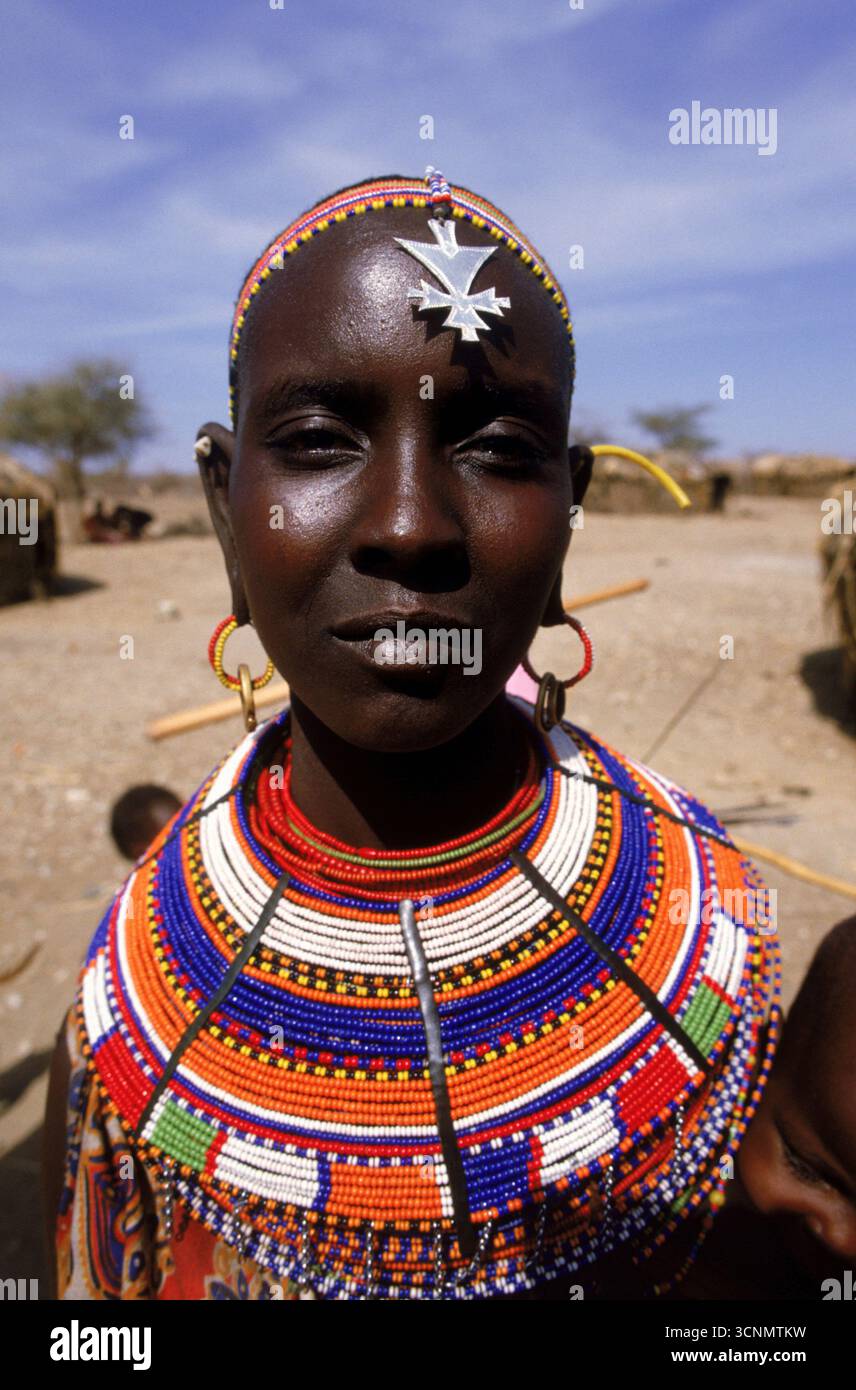 Donna del Masai Foto Stock