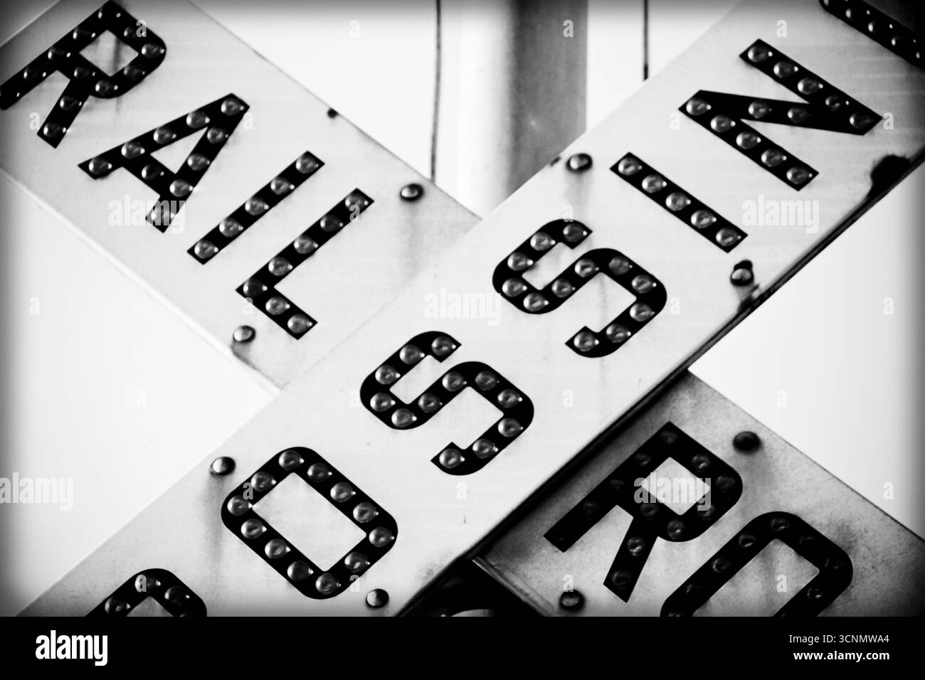 Dettaglio di un segnale di attraversamento della strada. Foto Stock