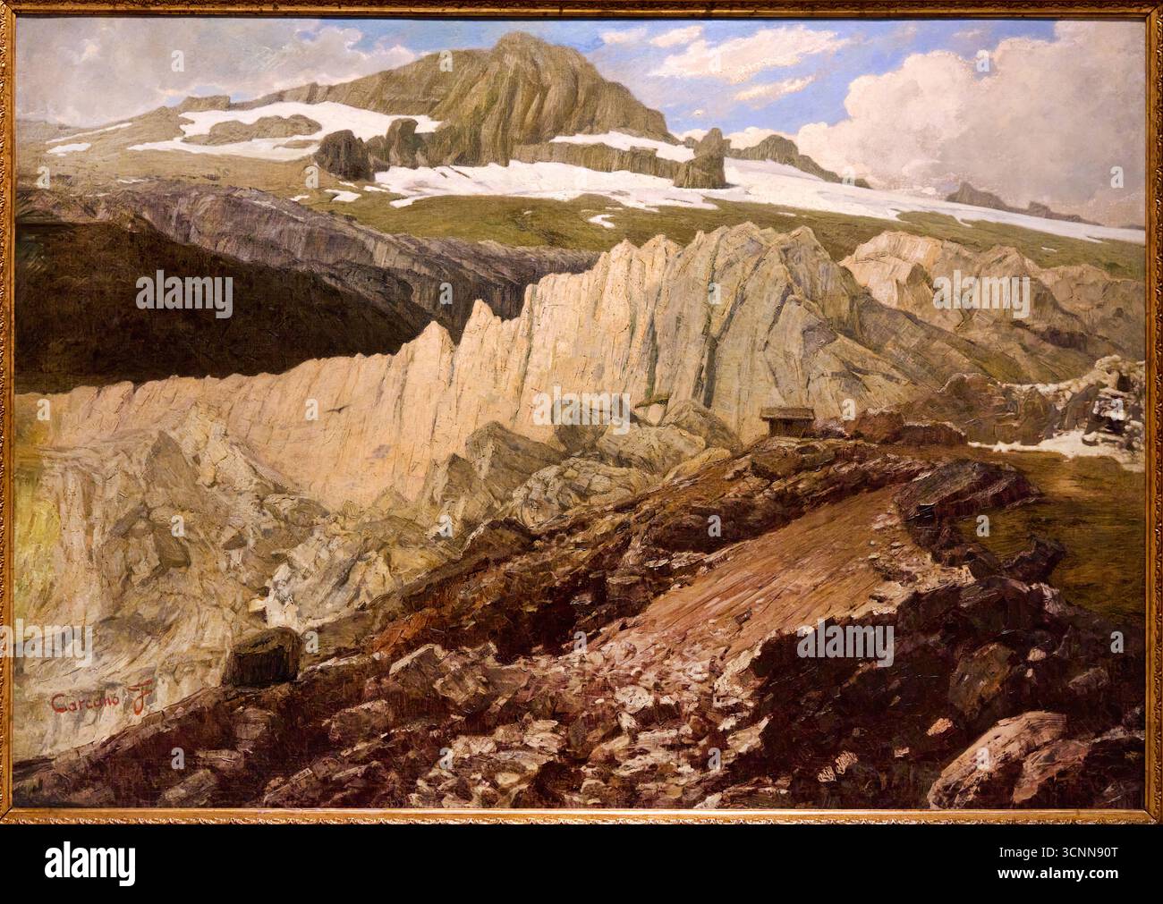 FILIPPO CARCANO (Milano, 1840 — 1924), Estate in alta montagna, opere non lavorate, Museo Ca' Pesaro, Venezia, Venezia, Veneto, Italia Foto Stock