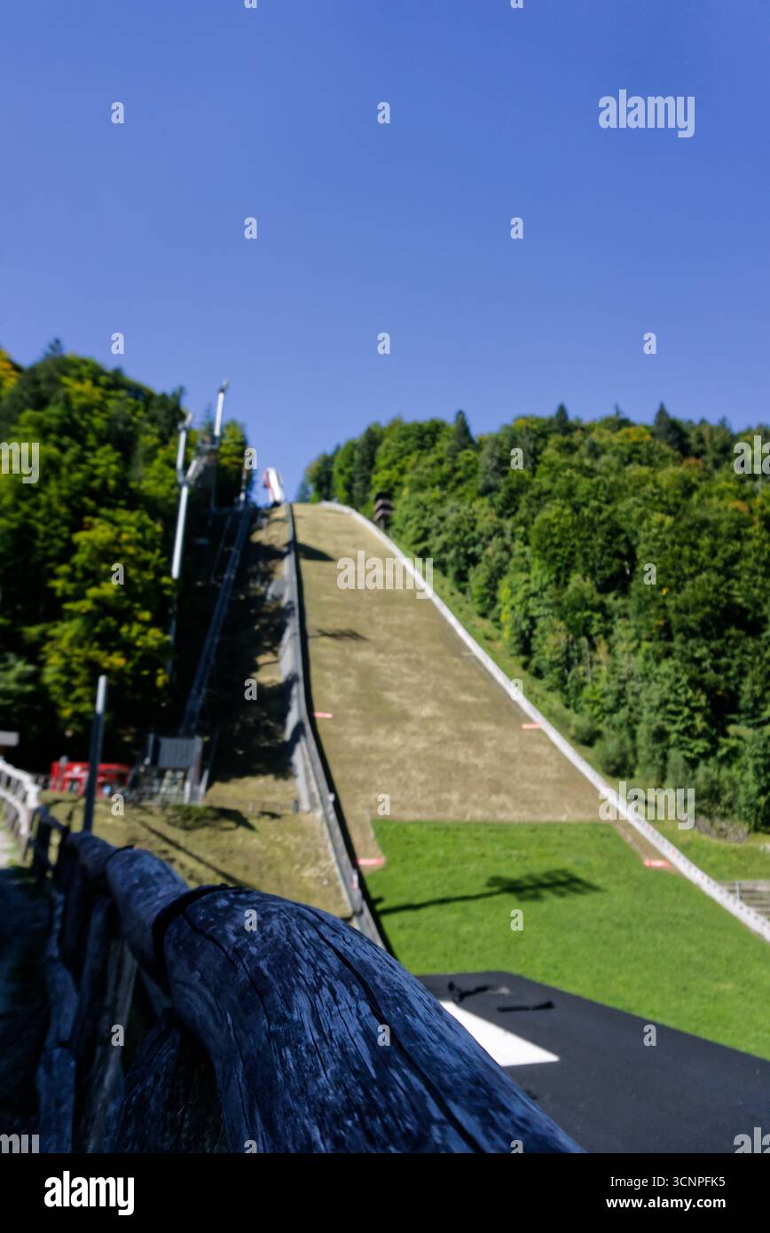 Salto con gli sci a Oberstdorf Foto Stock