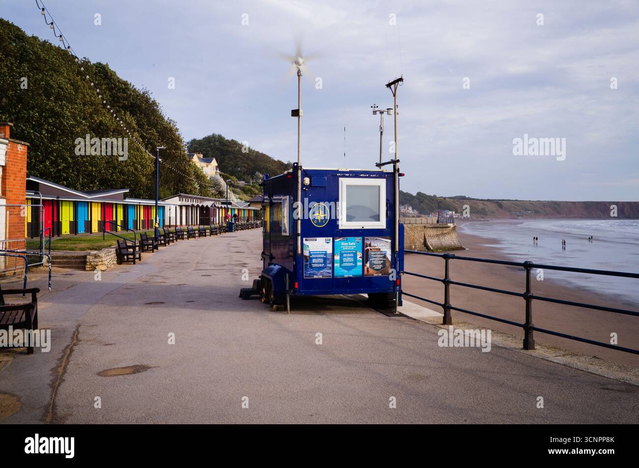 La stazione nazionale di sorveglianza costiera di Filey è una delle oltre sessanta in tutta la Gran Bretagna e totalmente fuori rete Foto Stock