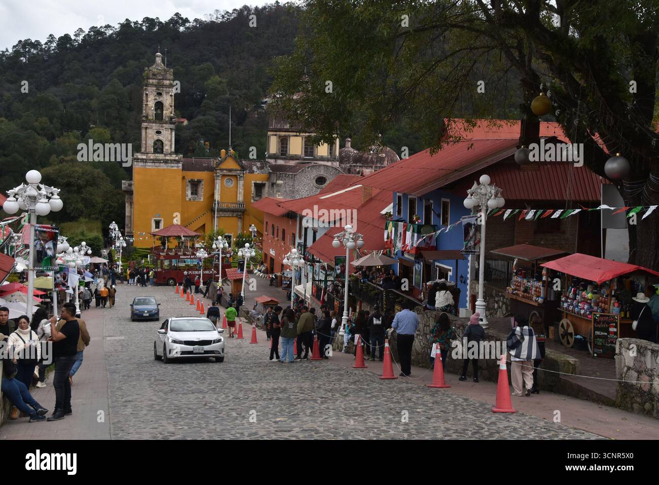 Mineral de Chico, un pueblo magico a Hidalgo, Messico. Foto Stock