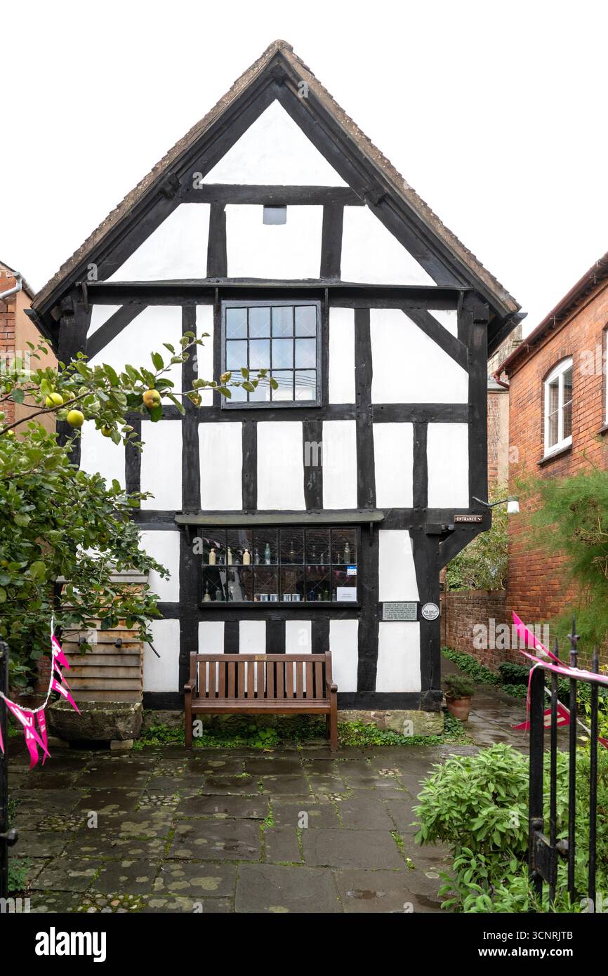 Butcher Row House Museum una casa del XVI secolo, Church Lane, Ledbury, Herefordshire, Inghilterra, REGNO UNITO Foto Stock