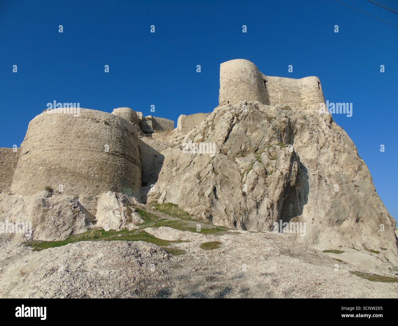 Le rovine del castello di Van nella Turchia orientale Foto Stock