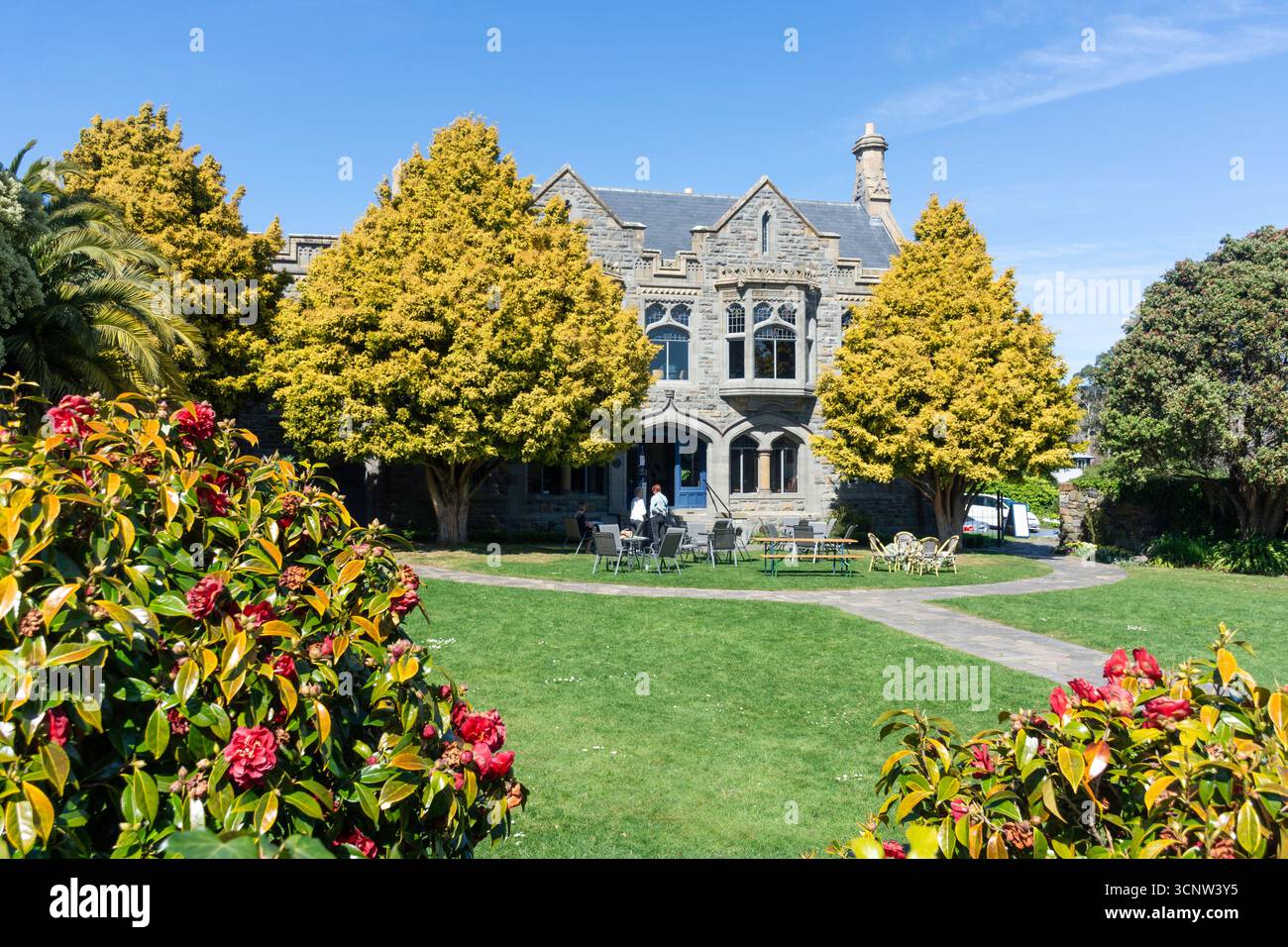 Cartello del Takahe dal giardino, Hackthorne Road, Cashmere, Christchurch (Ōtautahi), regione di Canterbury, nuova Zelanda Foto Stock