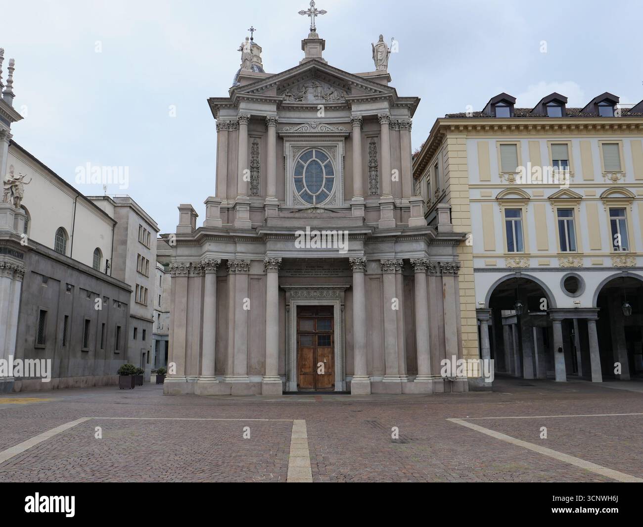 Chiesa di San Carlo Borromeo a Torino, Italia Foto Stock