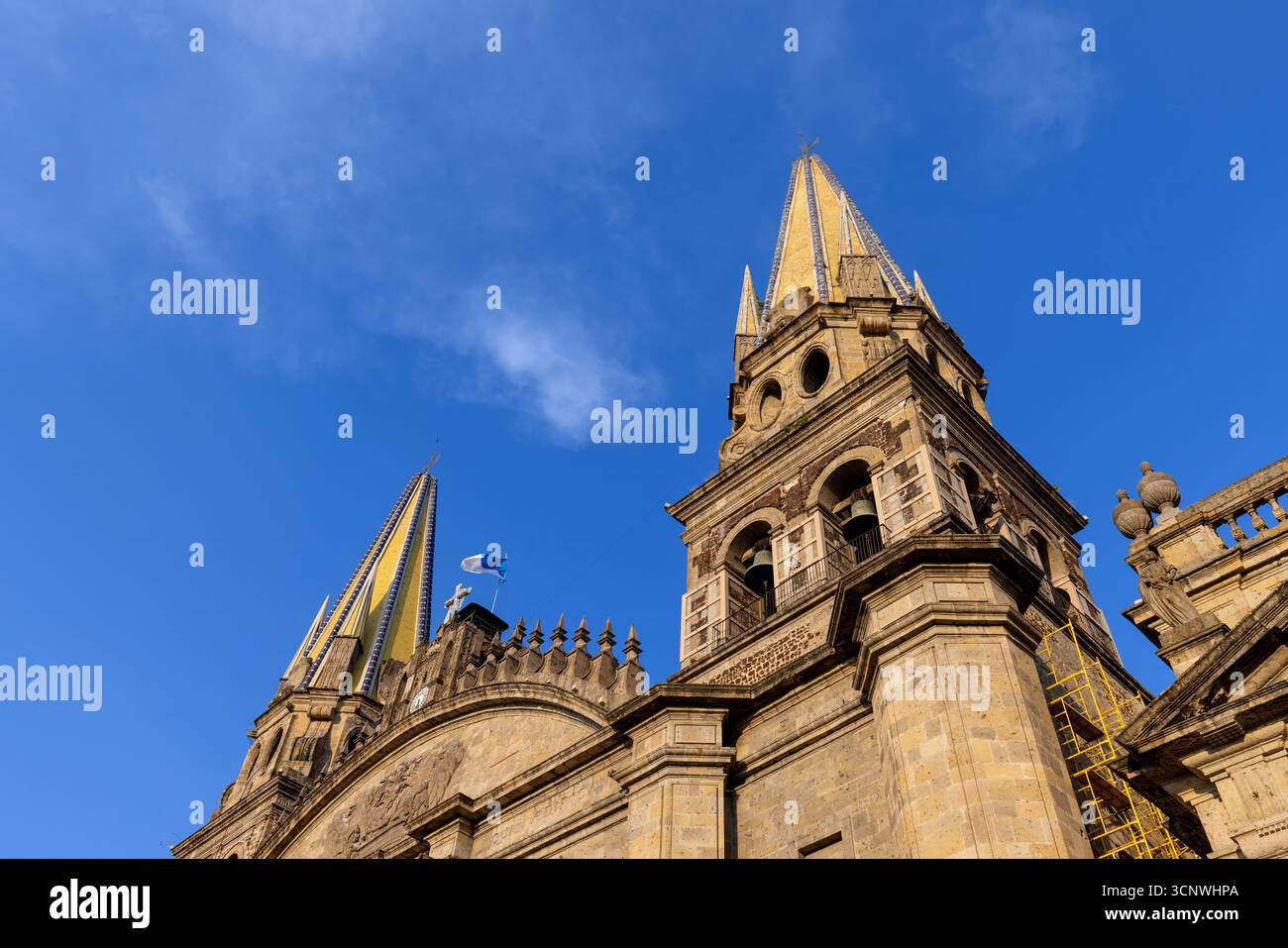 La Cattedrale della Basilica centrale di Guadalajara, nota anche come Cattedrale dell'assunzione di nostra Signora, si trova vicino a Plaza de Armas e Liberation S. Foto Stock