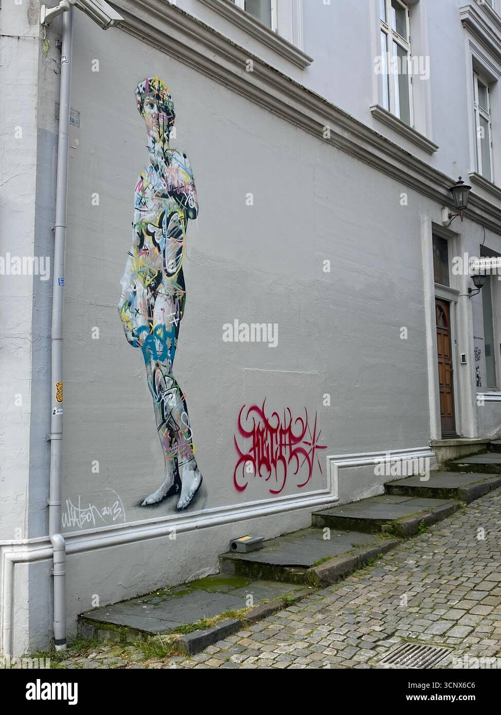 Stavanger Street Art Foto Stock