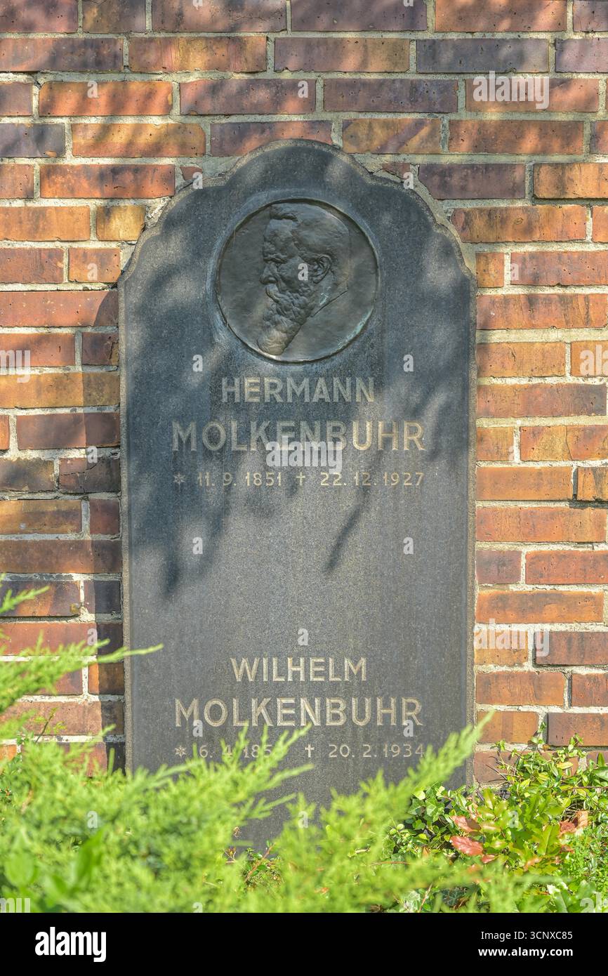 Hermann Molkenbuhr, Grab, Gedenkstätte der Sozialisten, Friedrichsfelde, Lichtenberg, Berlino, Germania Foto Stock