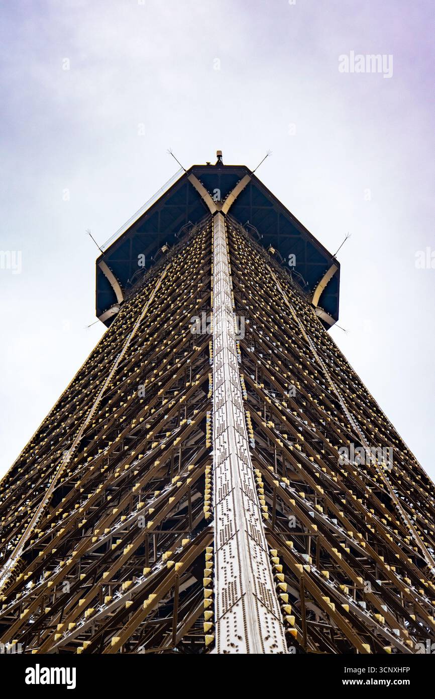 Dettagli della Torre Eiffel Foto Stock