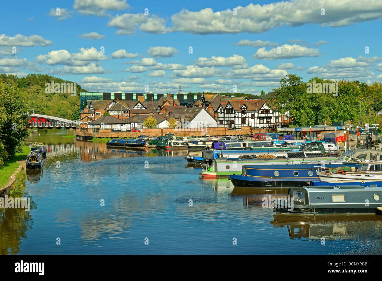 Porticciolo di Northwich sul fiume Weaver a Northwich nel Cheshire, Inghilterra. Foto Stock