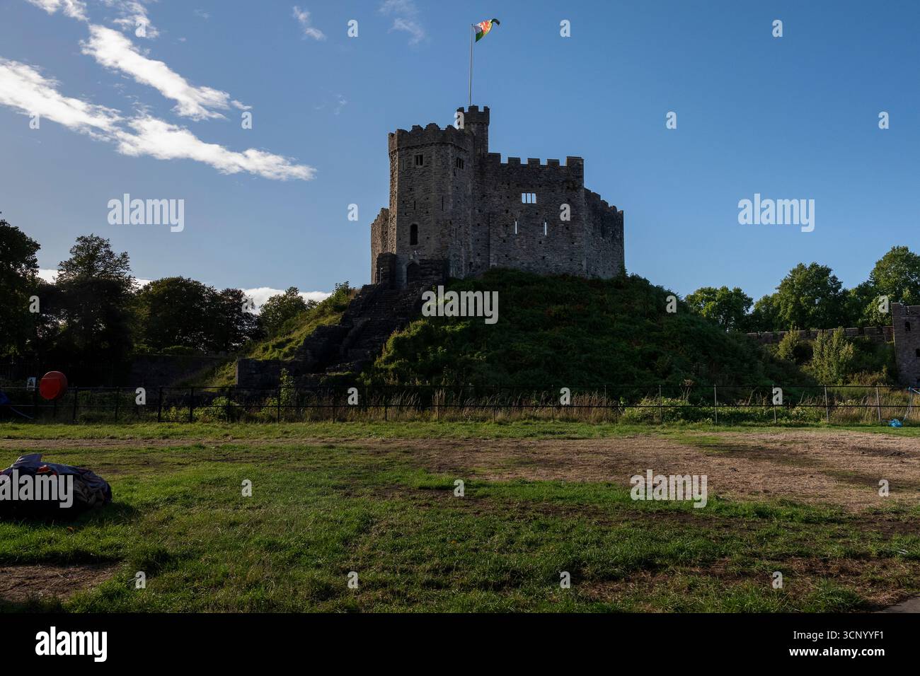 Castello di Cardiff Cardiff CARDIFF CARDIFF, GALLES - SETT 07: Anche il luogo per l'after party e la celebrazione del Geraint Thomas Tour of Britain 2025, fase 6 Foto Stock