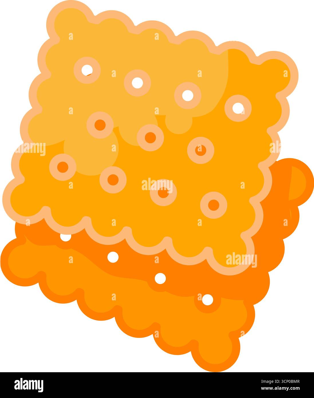 Due cracker cartoni animati con fori - illustrazione vettoriale Illustrazione Vettoriale