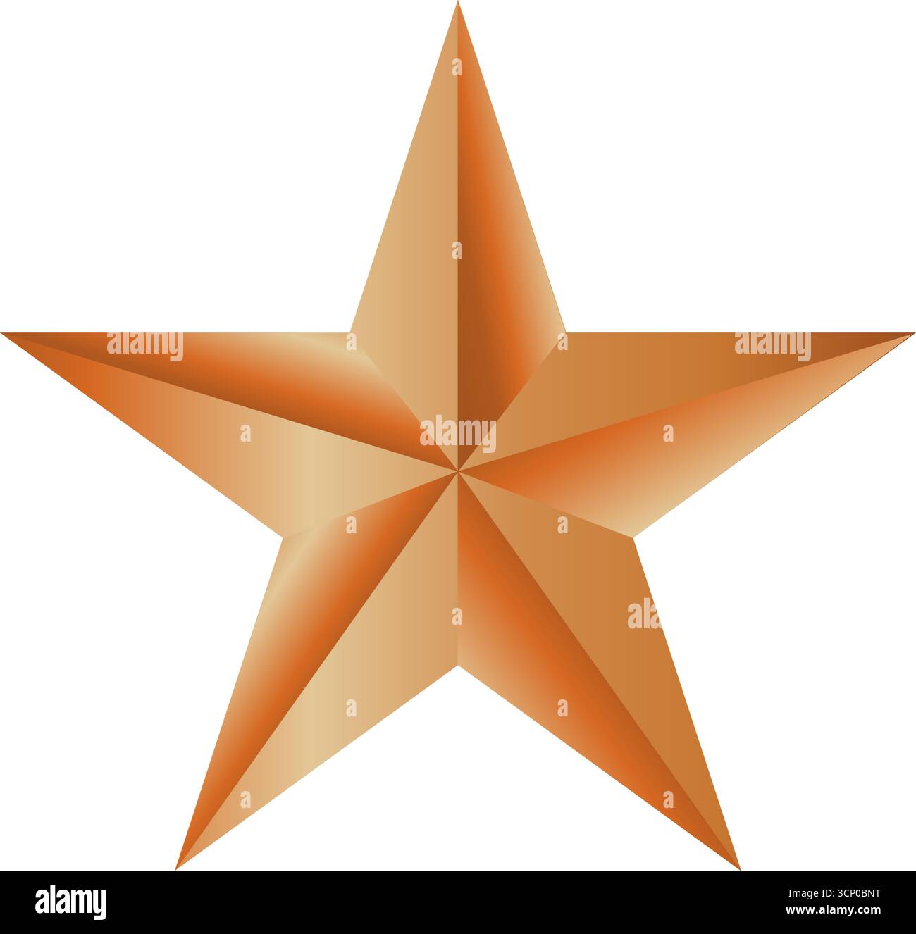Stella in bronzo - illustrazione vettoriale Illustrazione Vettoriale