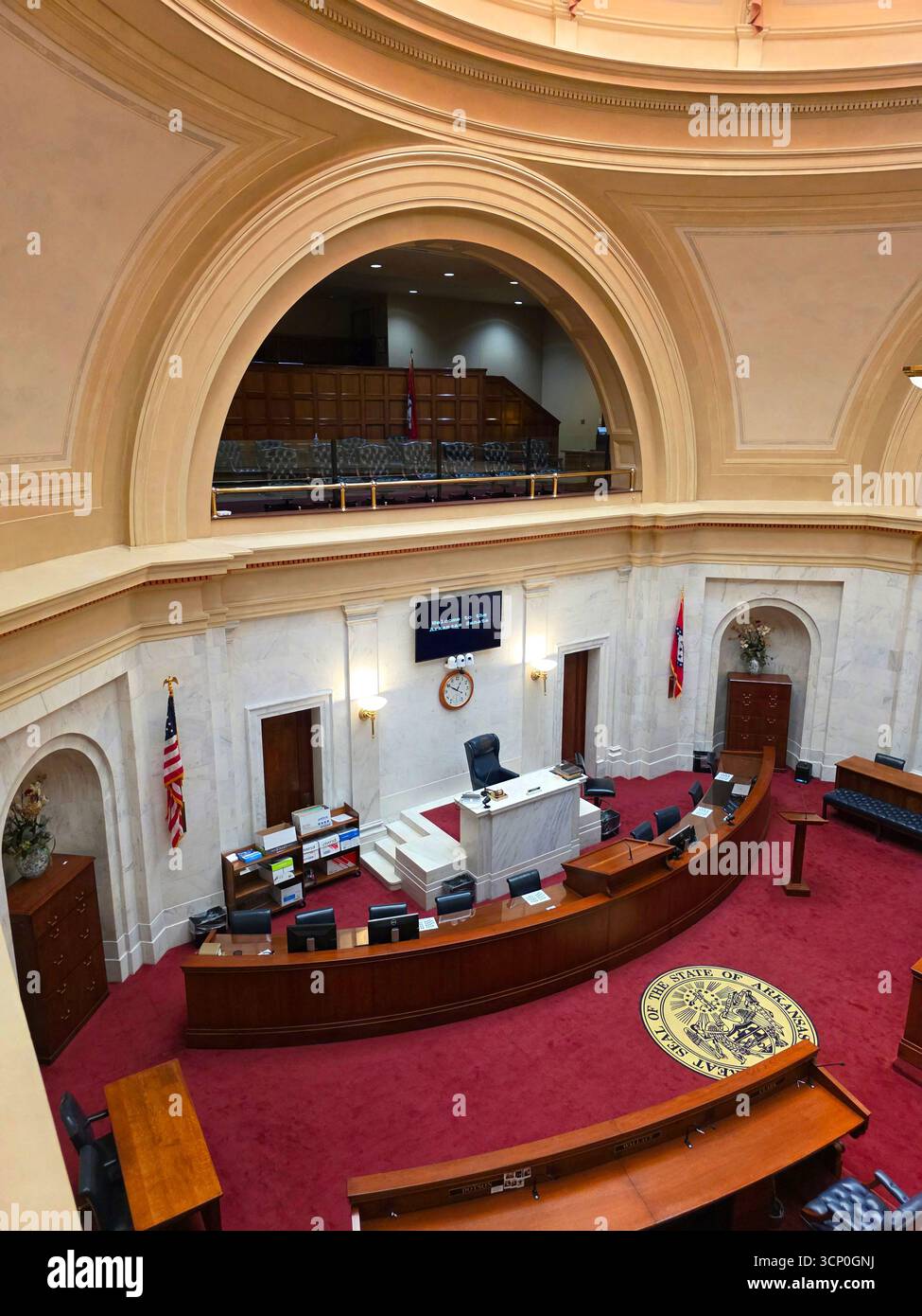 Camere del Senato Arkansas State Capitol Building Little Rock Arkansas 09.15.2025 Foto Stock